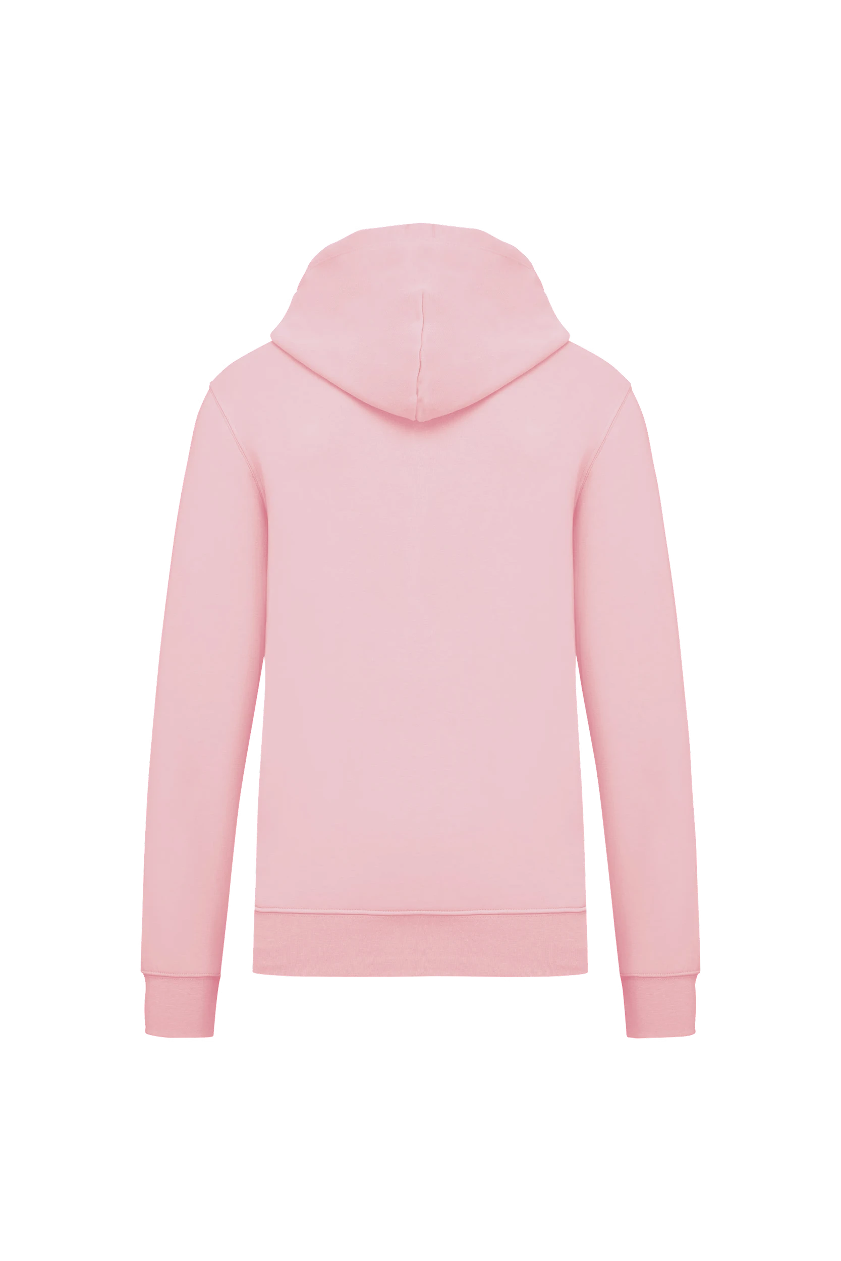 Sweat-shirt écoresponsable à capuche rose pâle