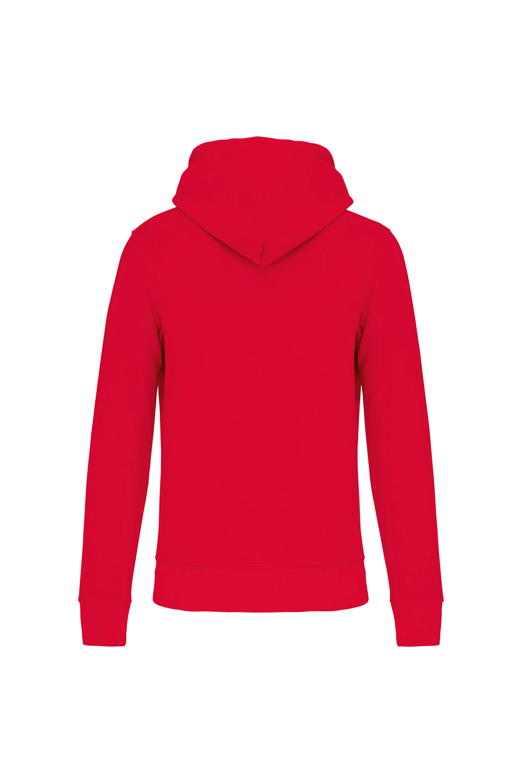 Sweat-shirt écoresponsable à capuche rouge