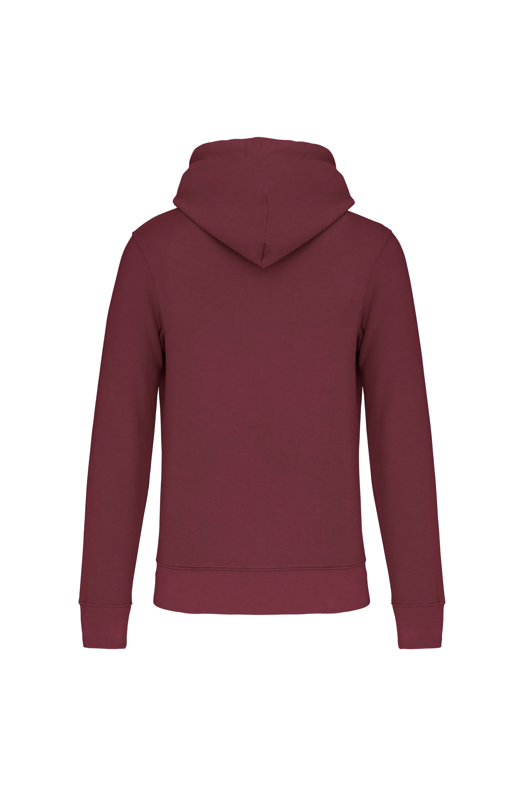 Sweat-shirt écoresponsable à capuche bordeaux