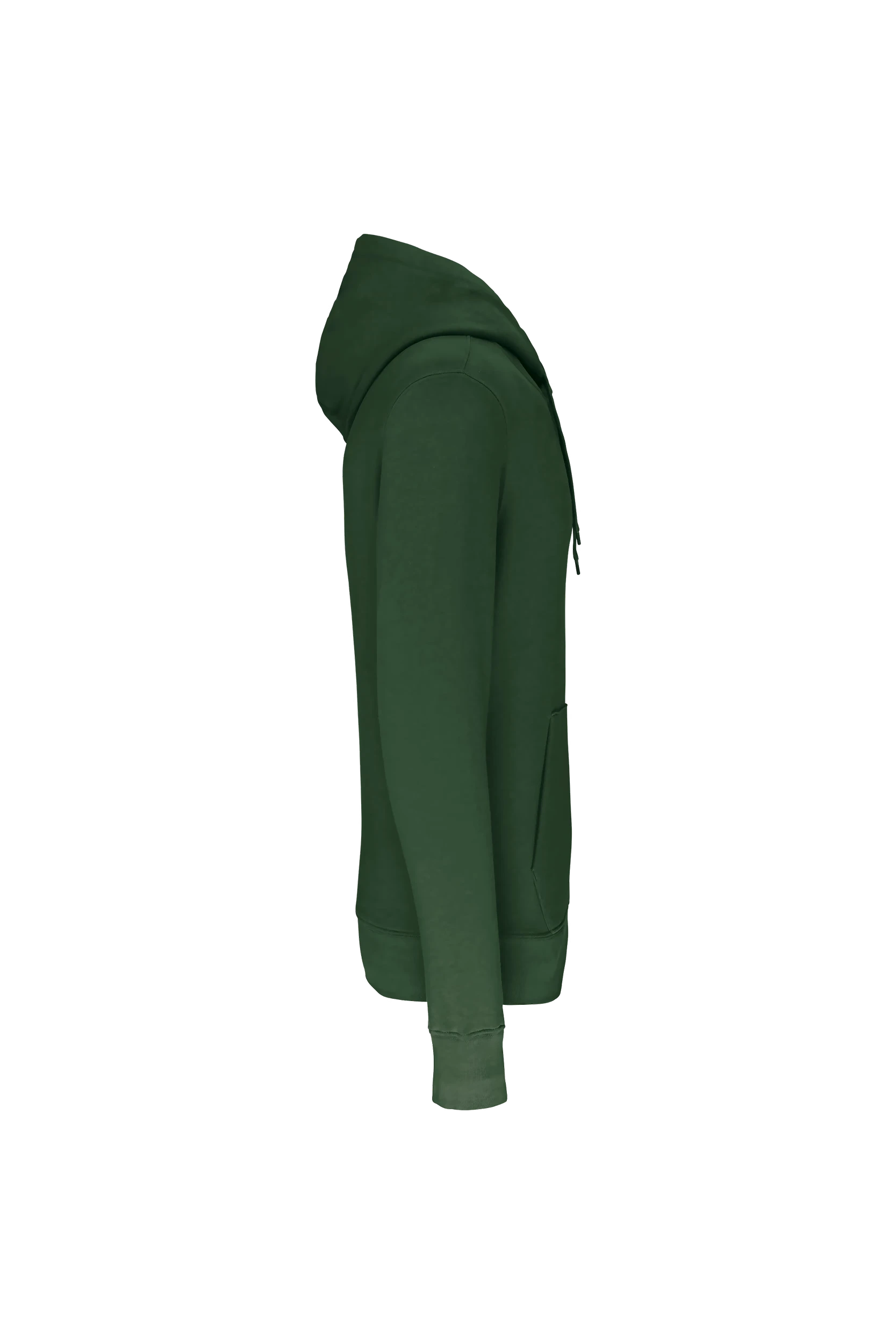 Sweat-shirt écoresponsable à capuche vert forêt