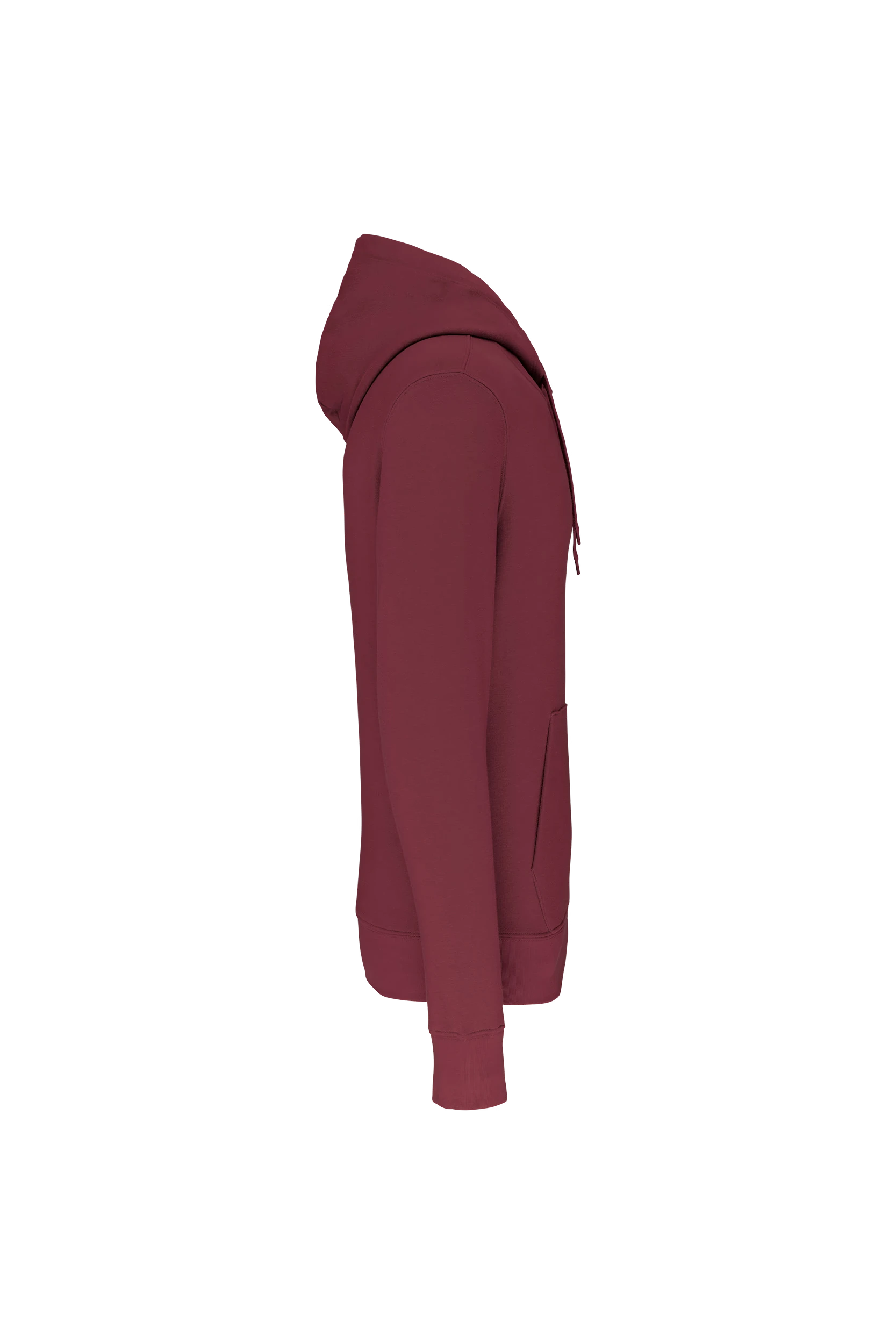 Sweat-shirt écoresponsable à capuche bordeaux