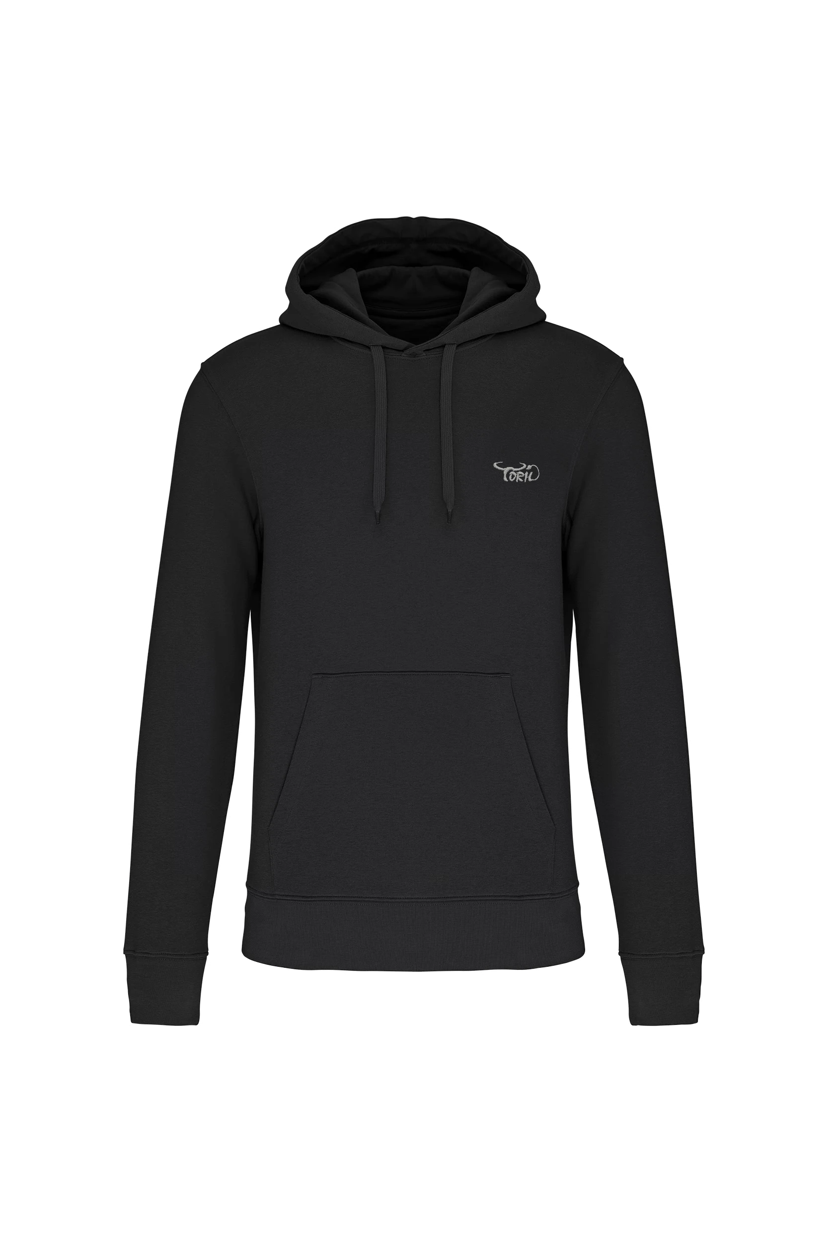 Sweat-shirt écoresponsable à capuche noir