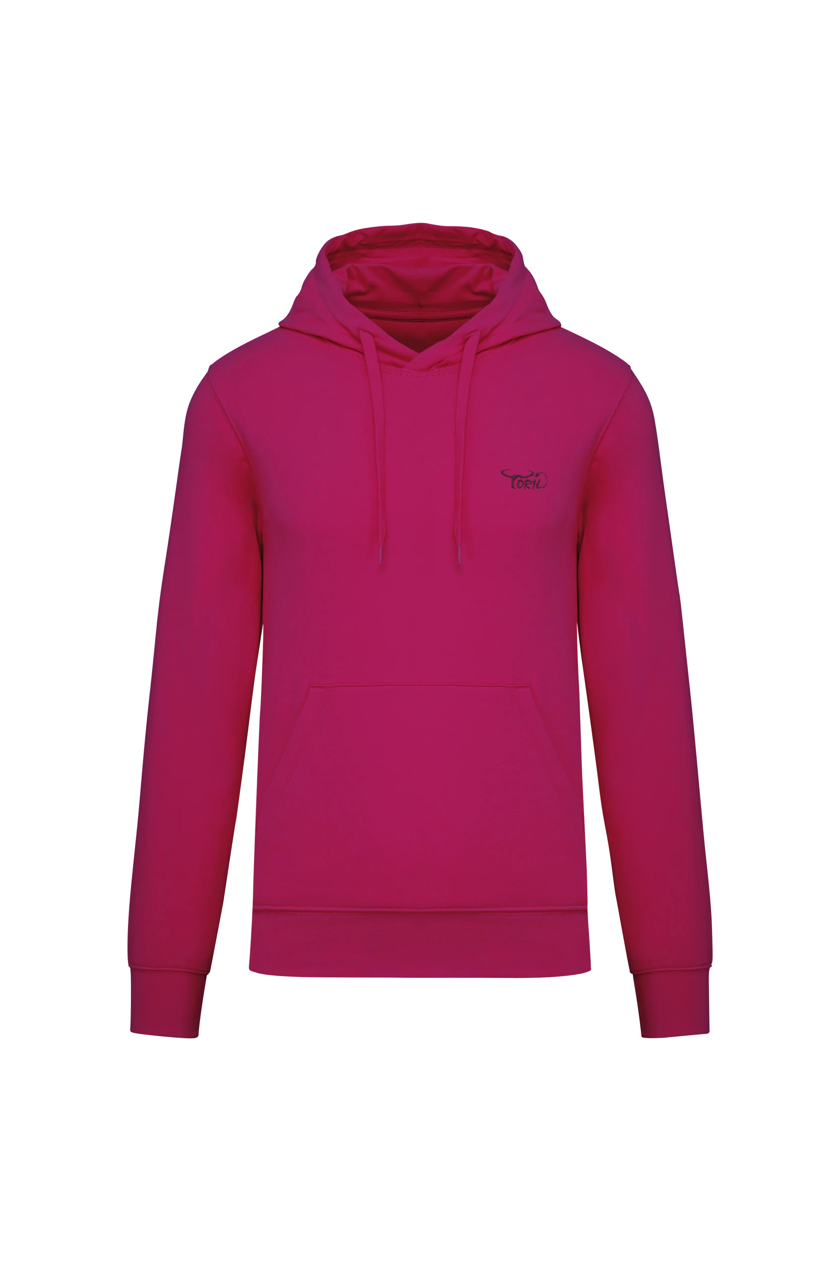 Sweat-shirt écoresponsable à capuche fuchsia