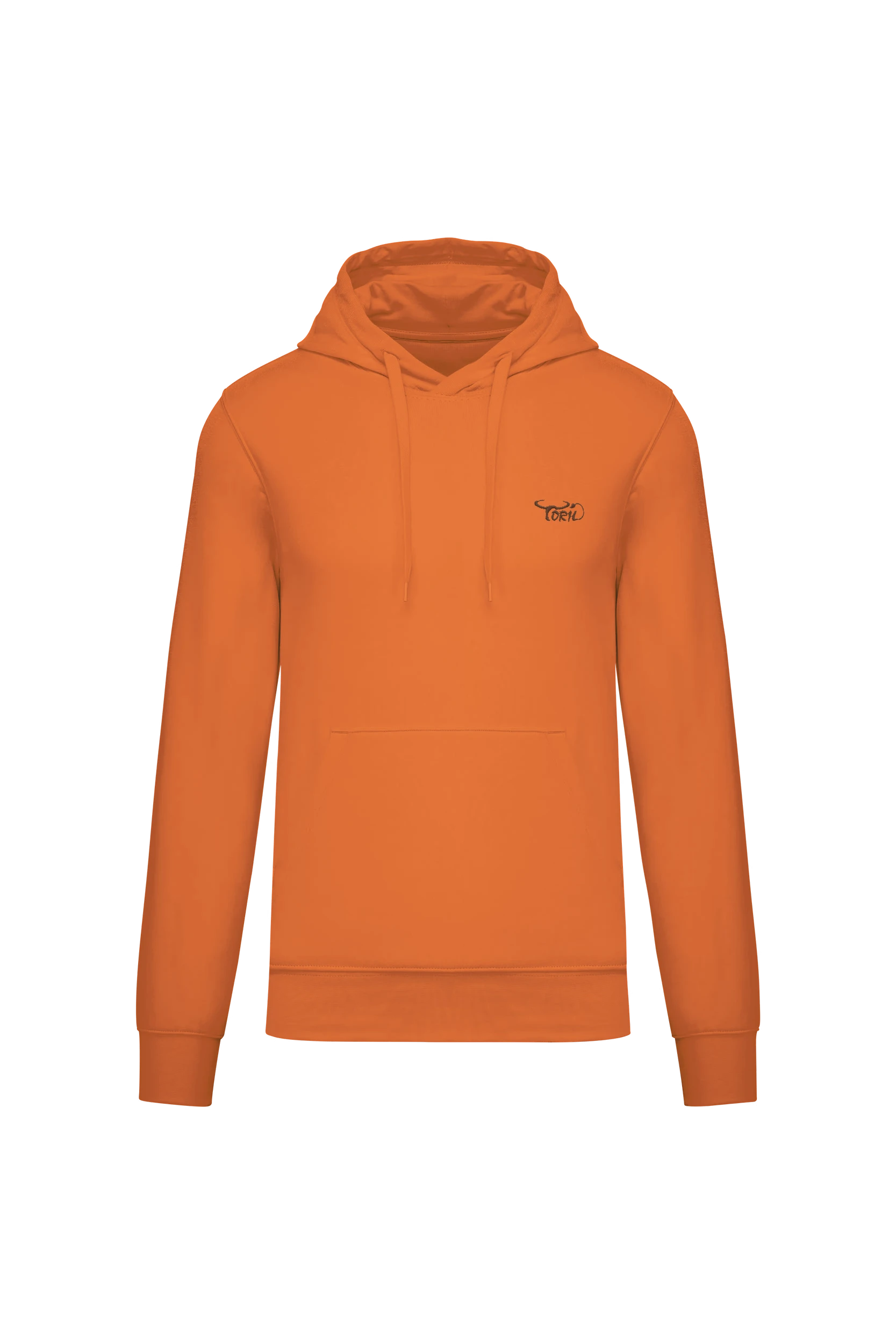 Sweat-shirt écoresponsable à capuche orange clair