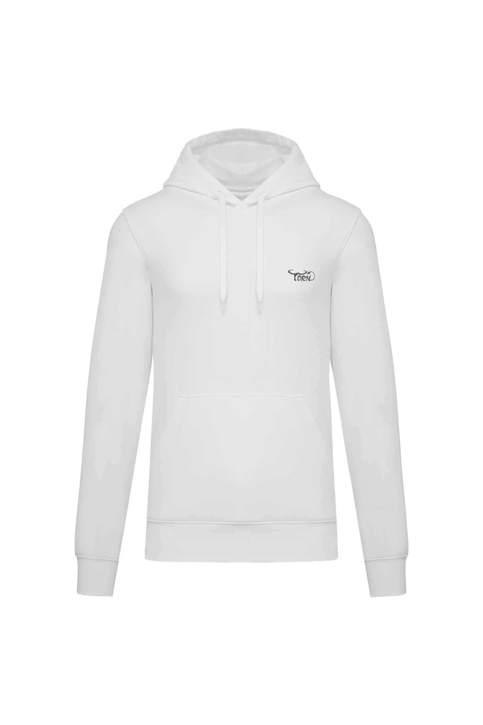 Sweat-shirt écoresponsable à capuche blanc