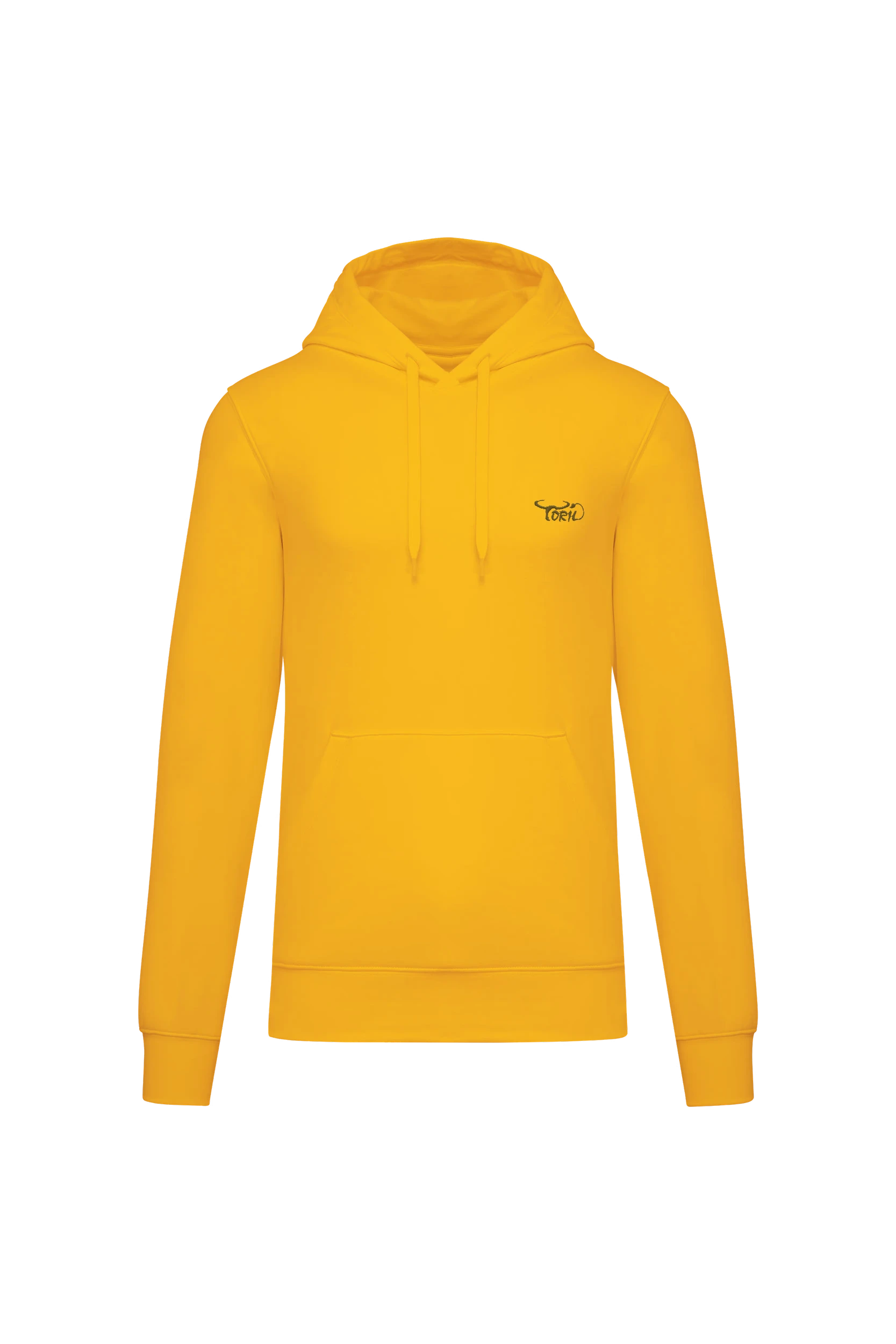 Sweat-shirt écoresponsable à capuche jaune