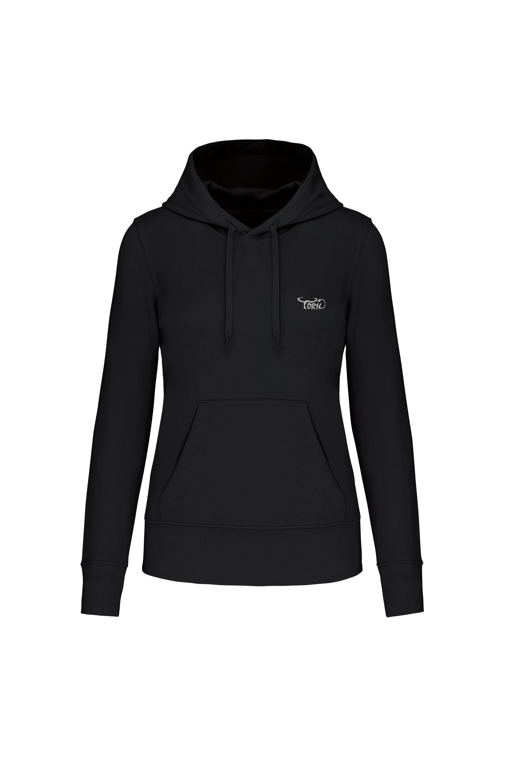 Sweat-shirt écoresponsable à capuche noir