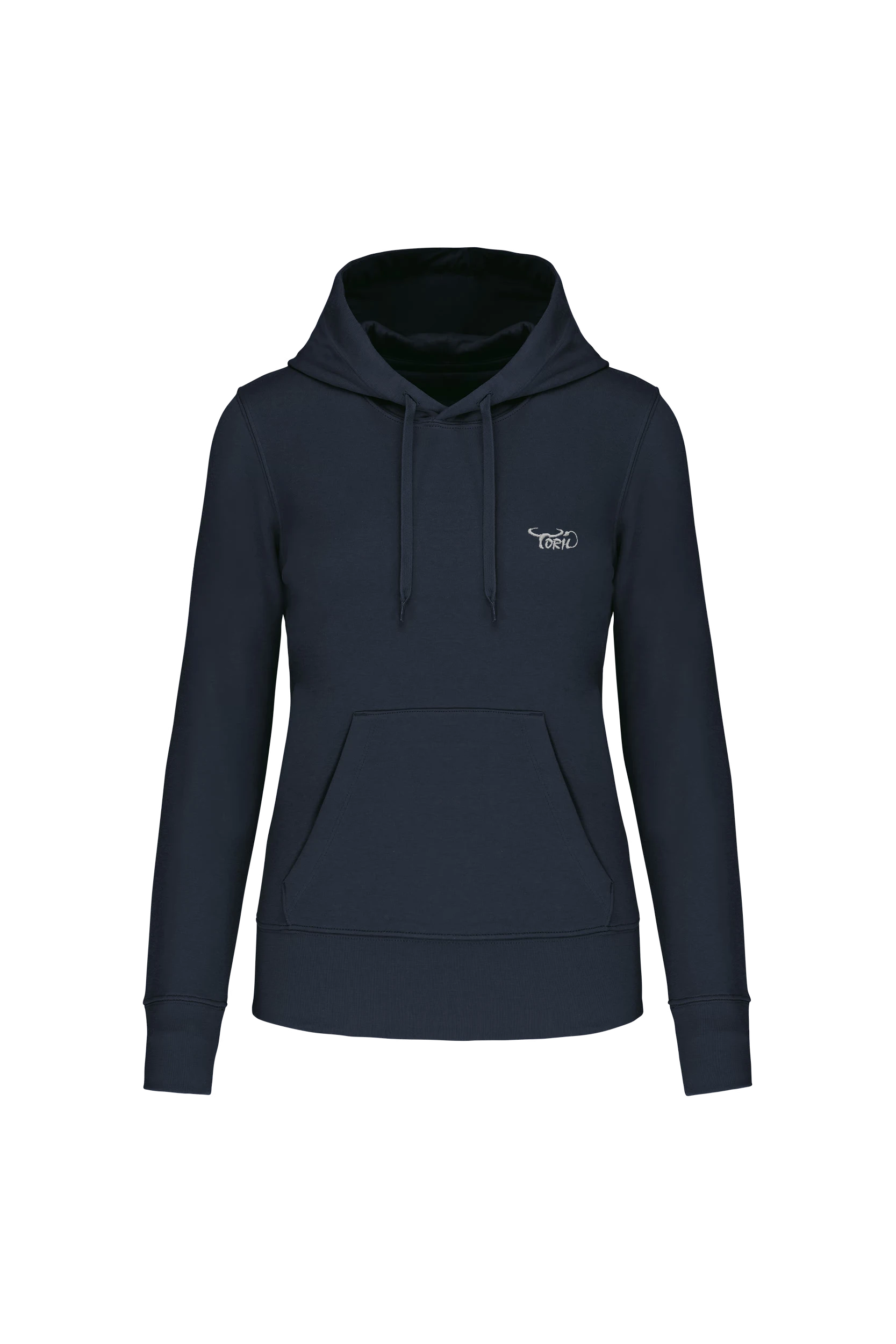Sweat-shirt écoresponsable à capuche marine