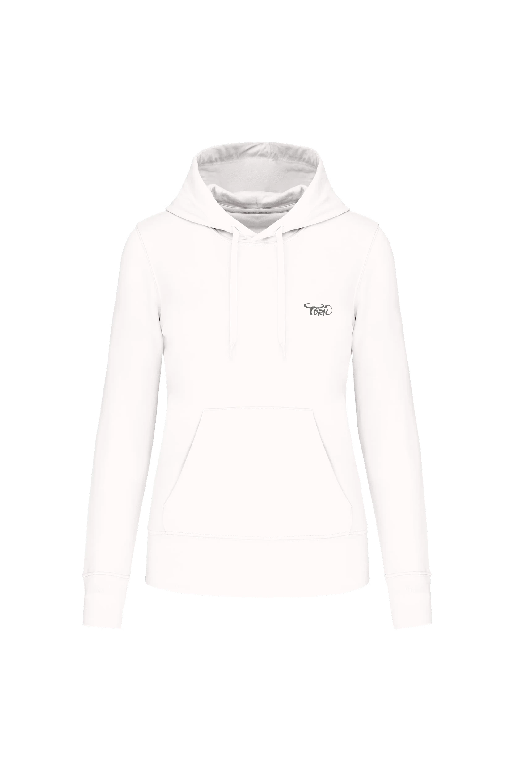 Sweat-shirt écoresponsable à capuche blanc