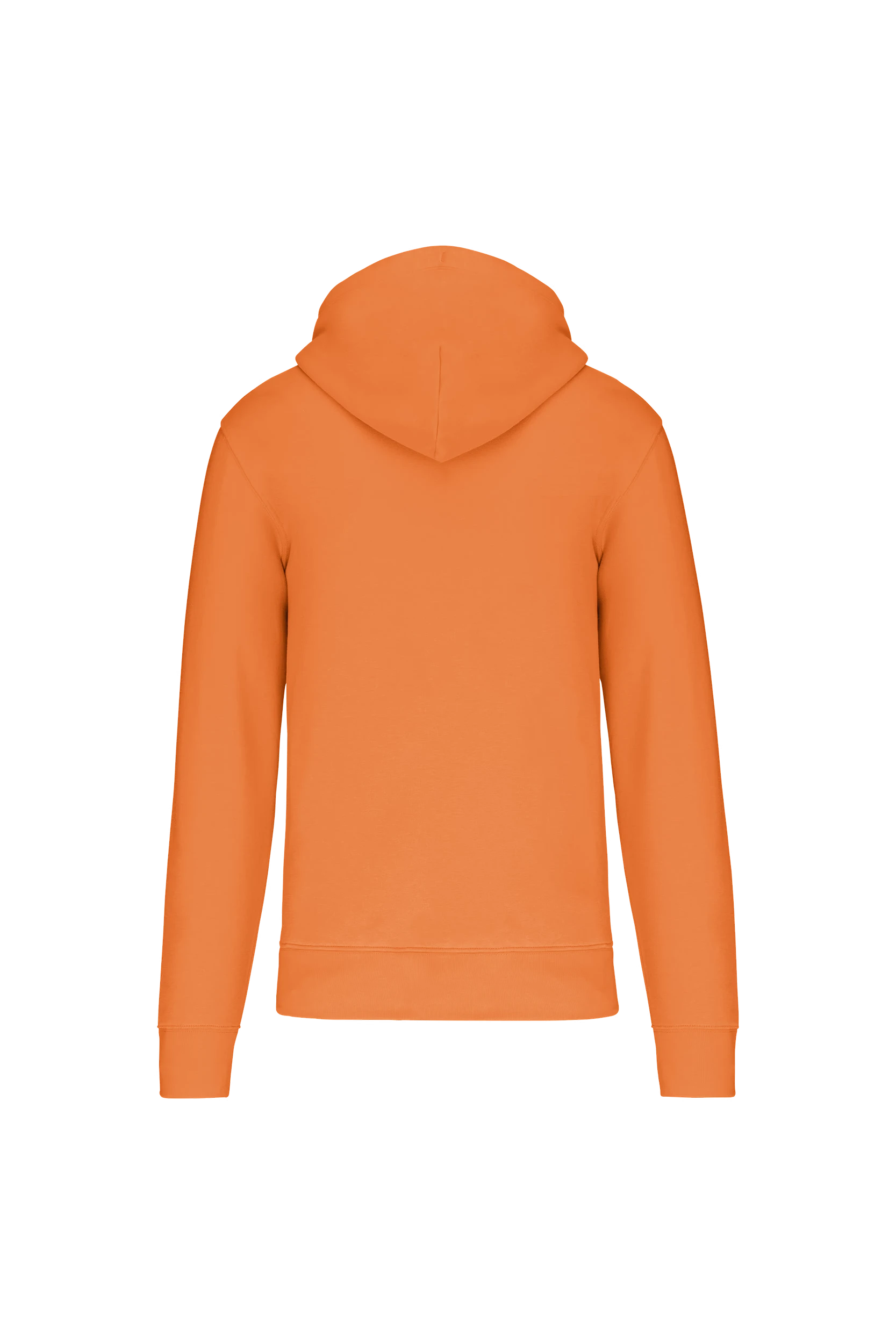 Sweat-shirt écoresponsable zippé à capuche orange clair