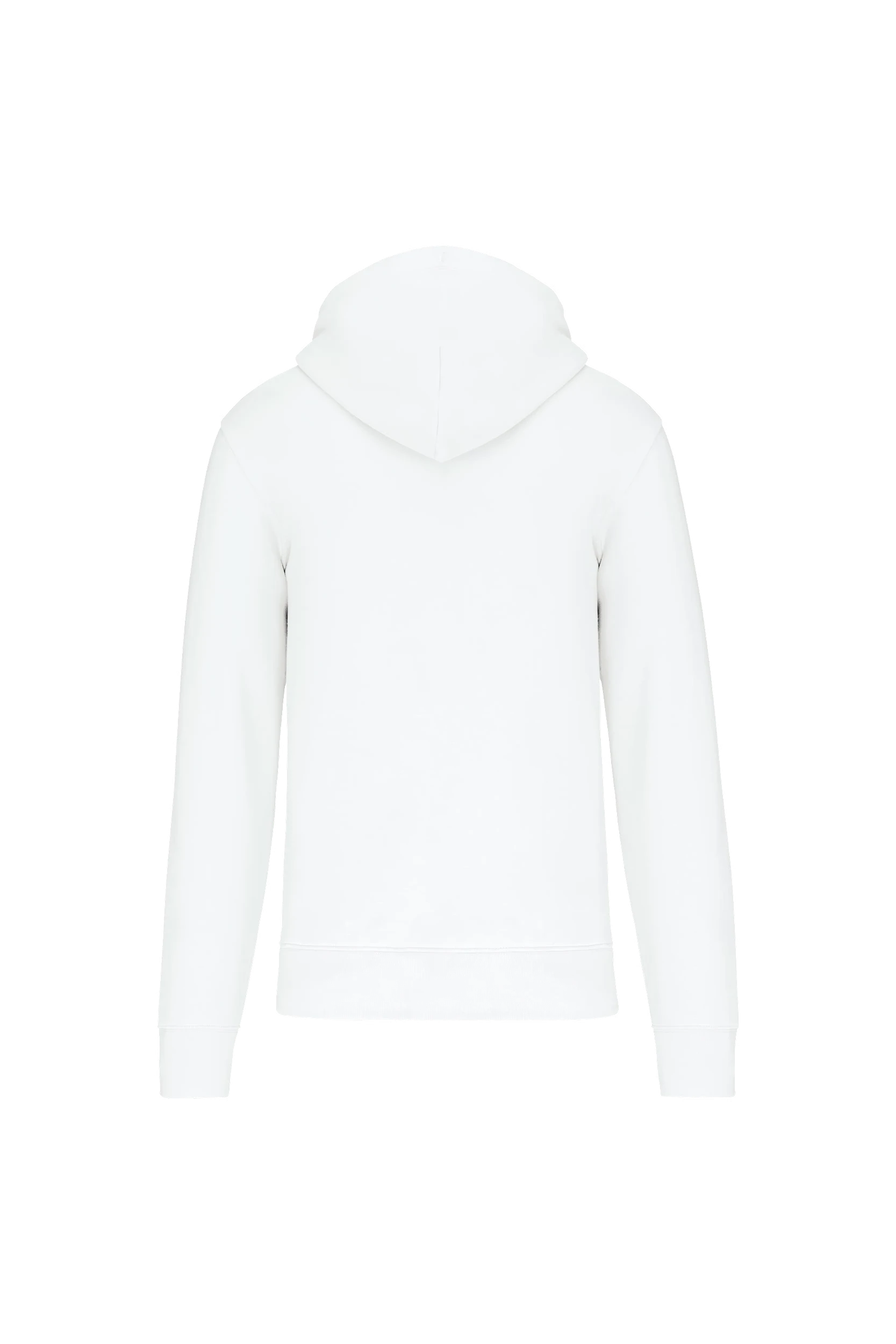 Sweat-shirt écoresponsable zippé à capuche blanc
