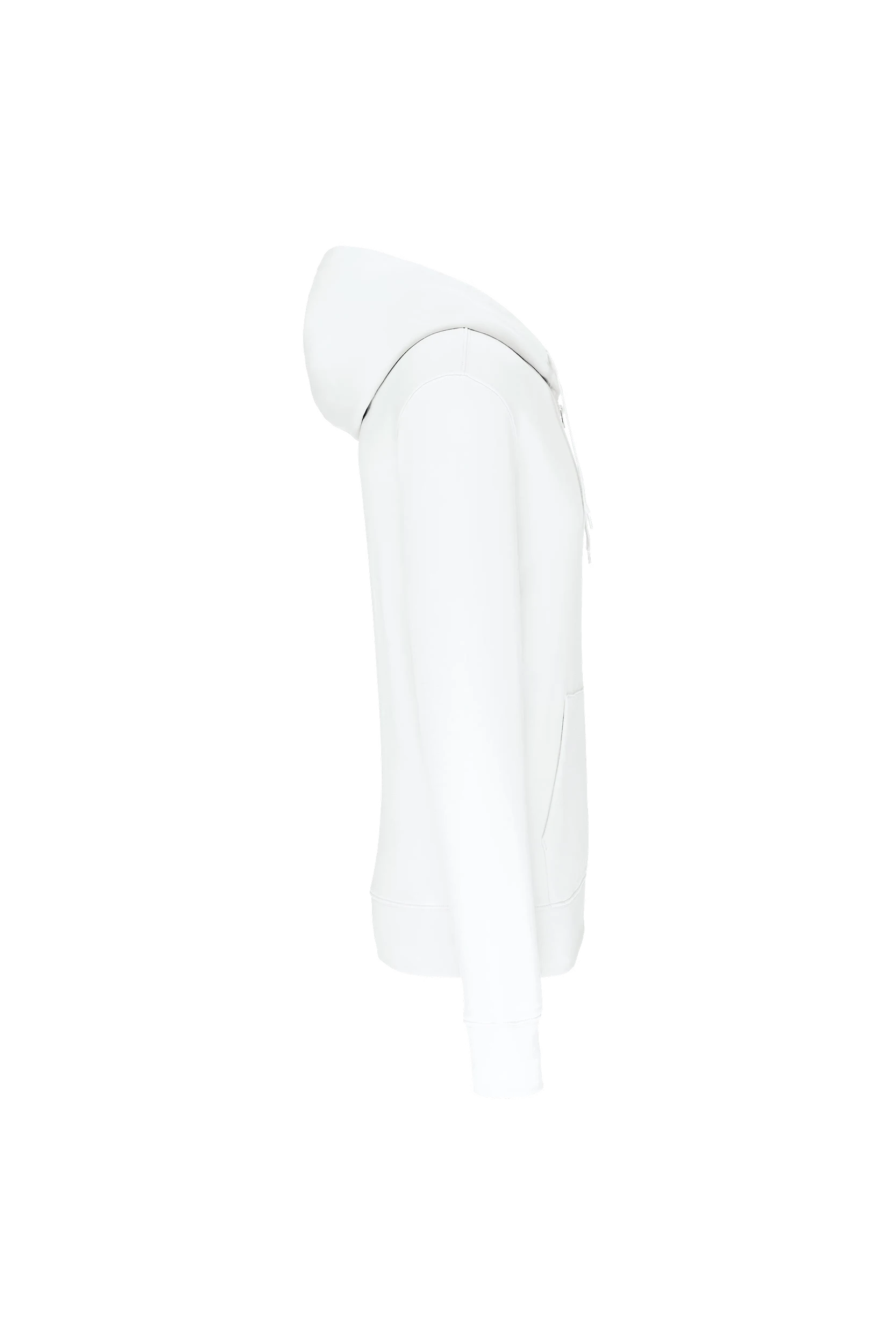 Sweat-shirt écoresponsable zippé à capuche blanc