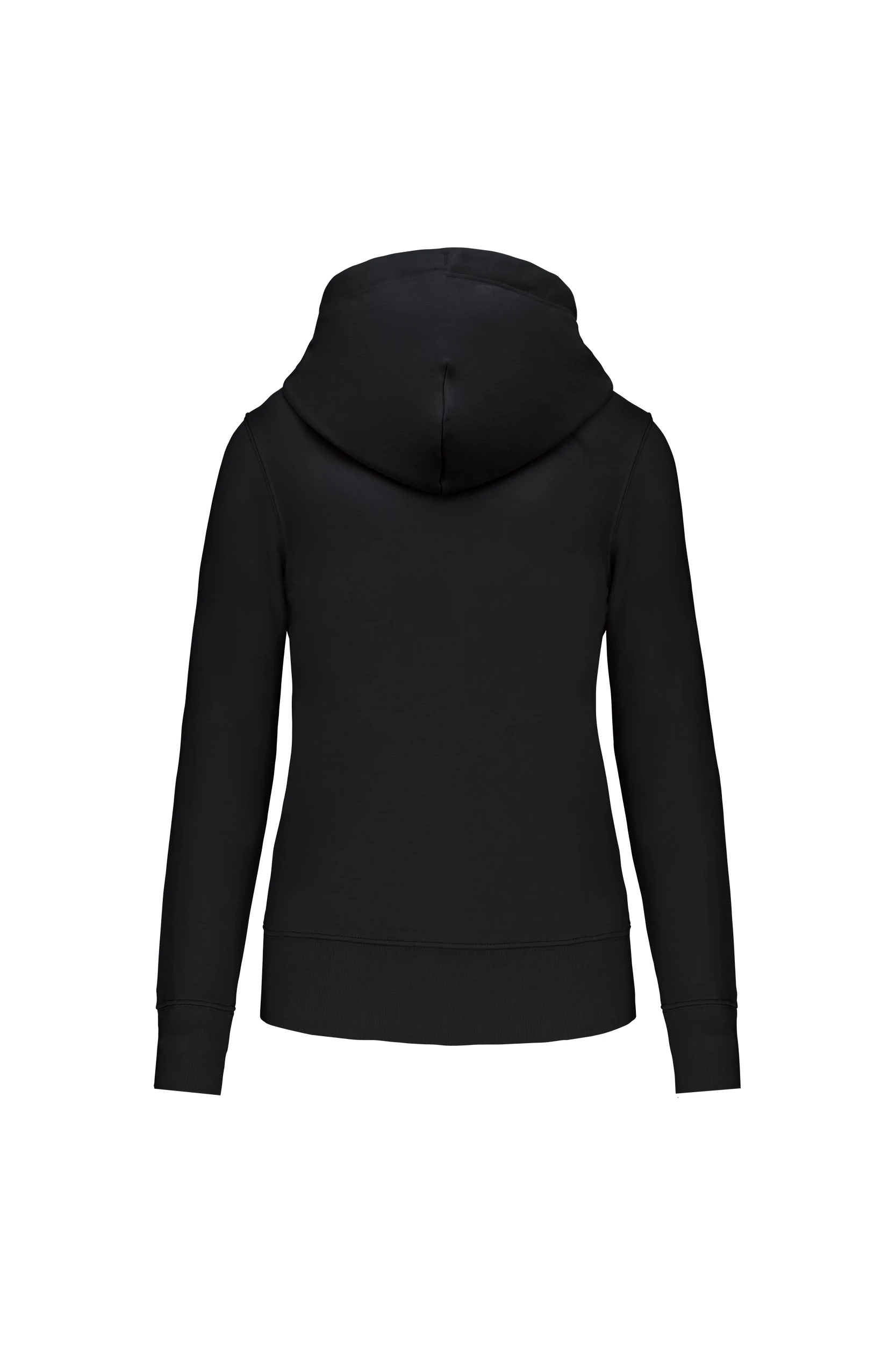 Sweat-shirt écoresponsable zippé à capuche noir