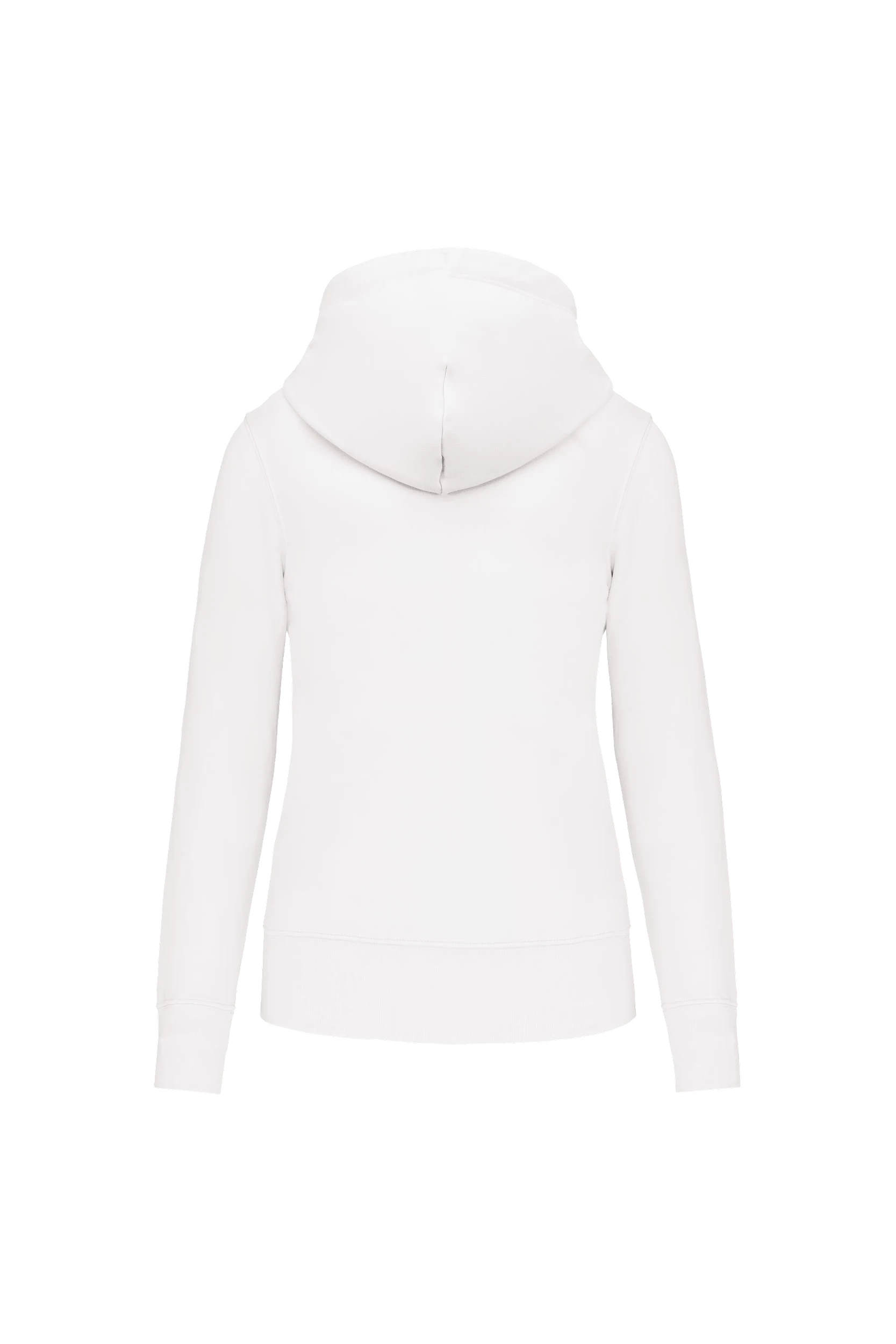 Sweat-shirt écoresponsable zippé à capuche blanc