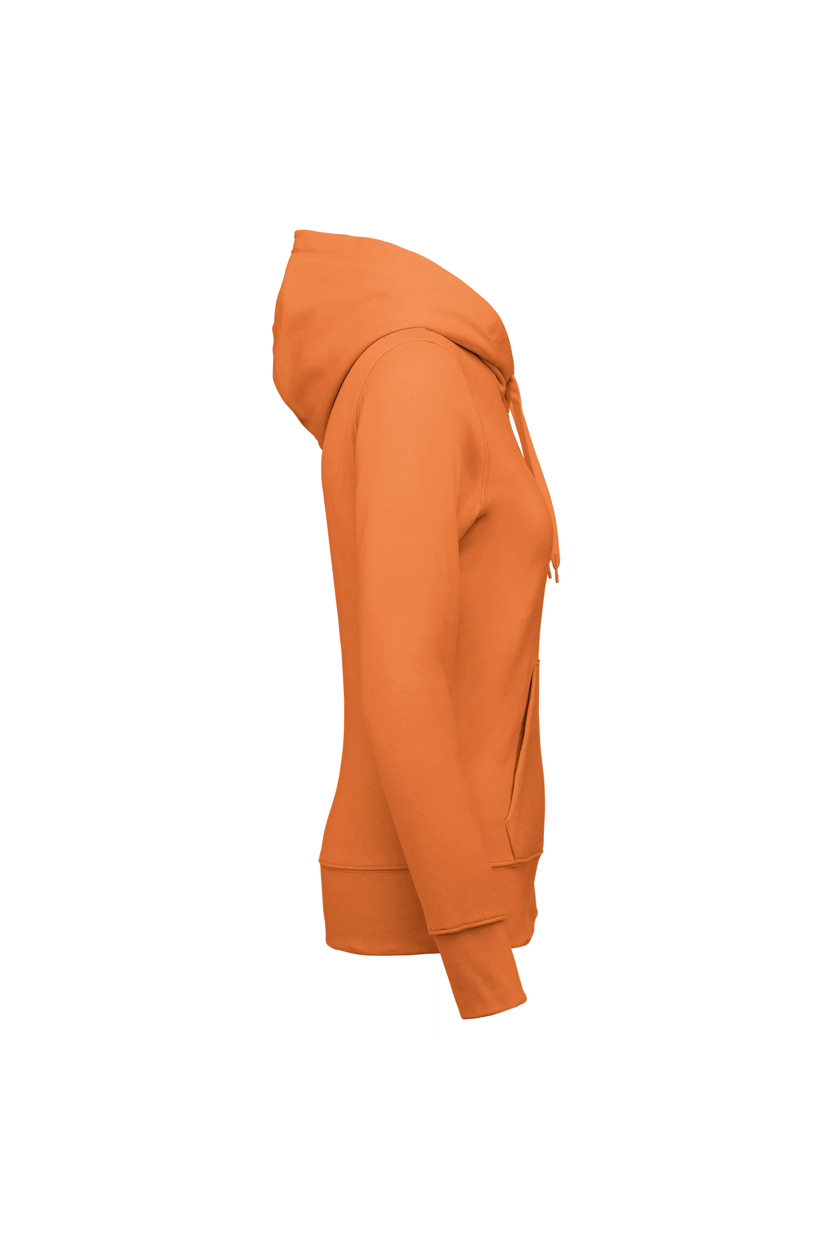 Sweat-shirt écoresponsable zippé à capuche orange clair