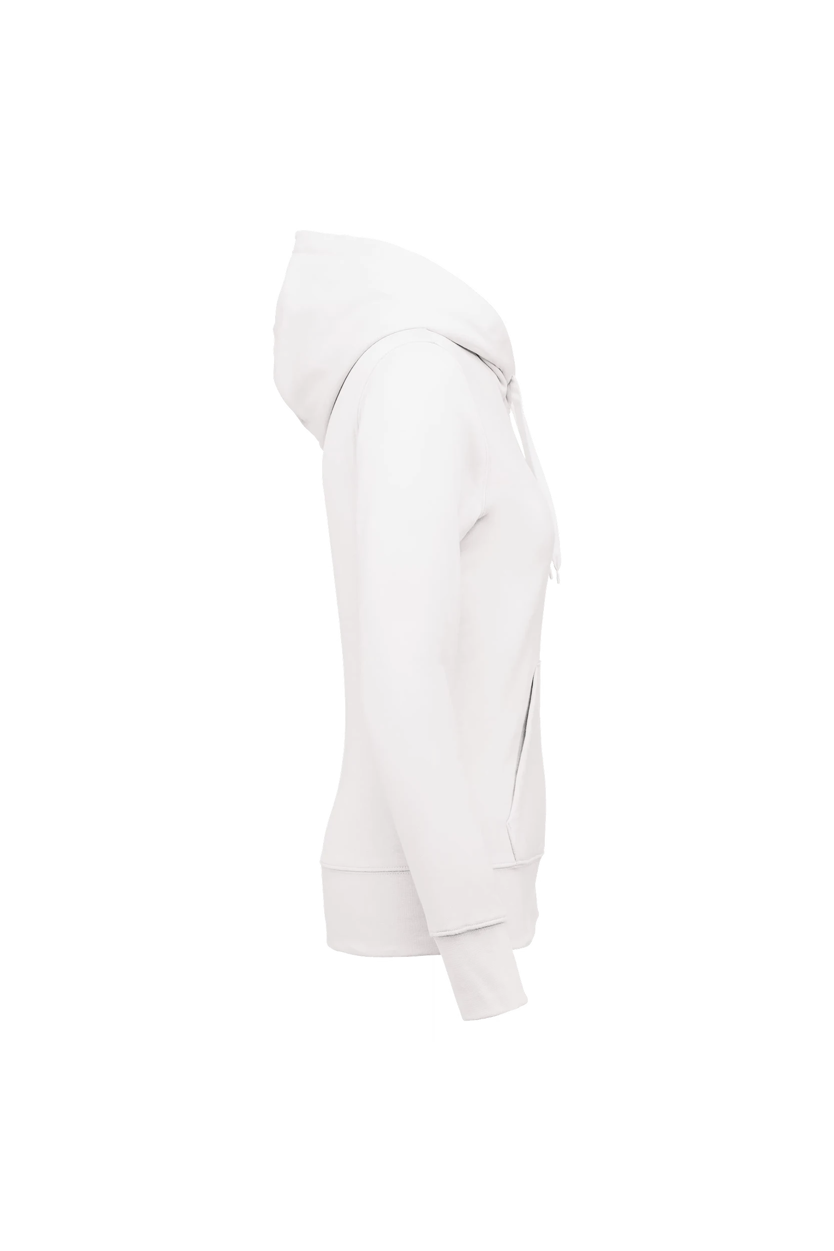 Sweat-shirt écoresponsable zippé à capuche blanc