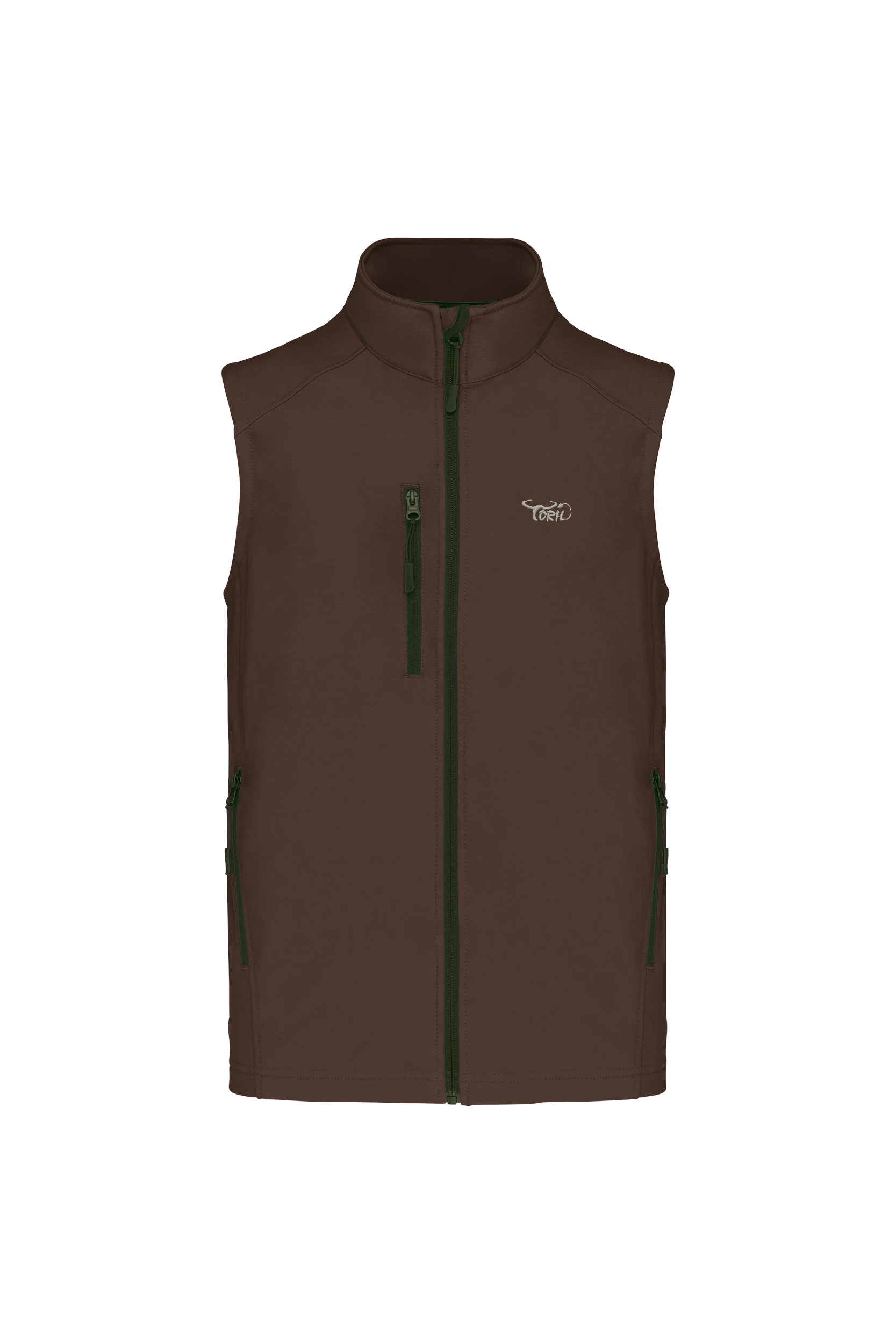 Gilet sans manches softshell chocolat