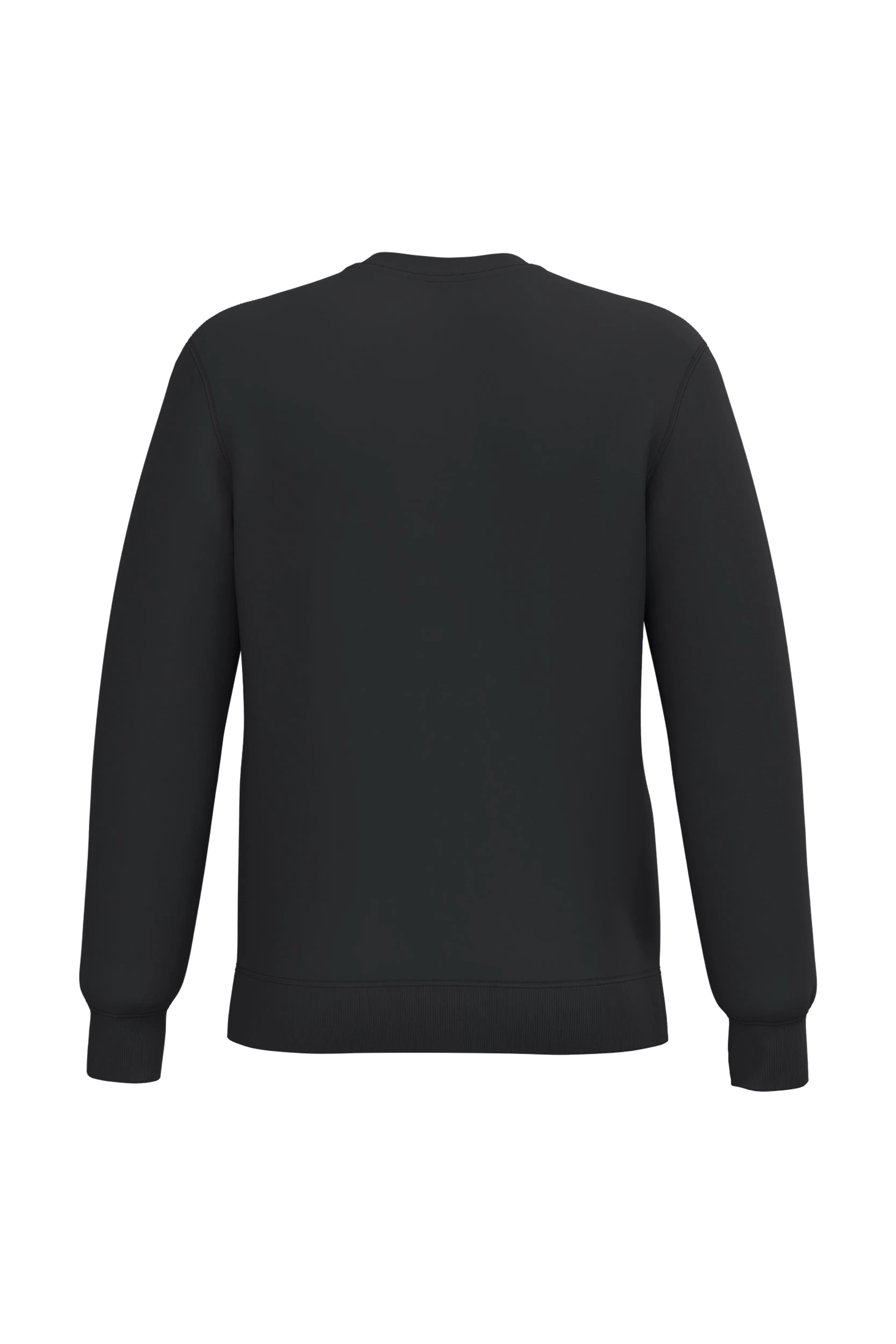 Sweat-shirt recyclé col rond unisexe noir