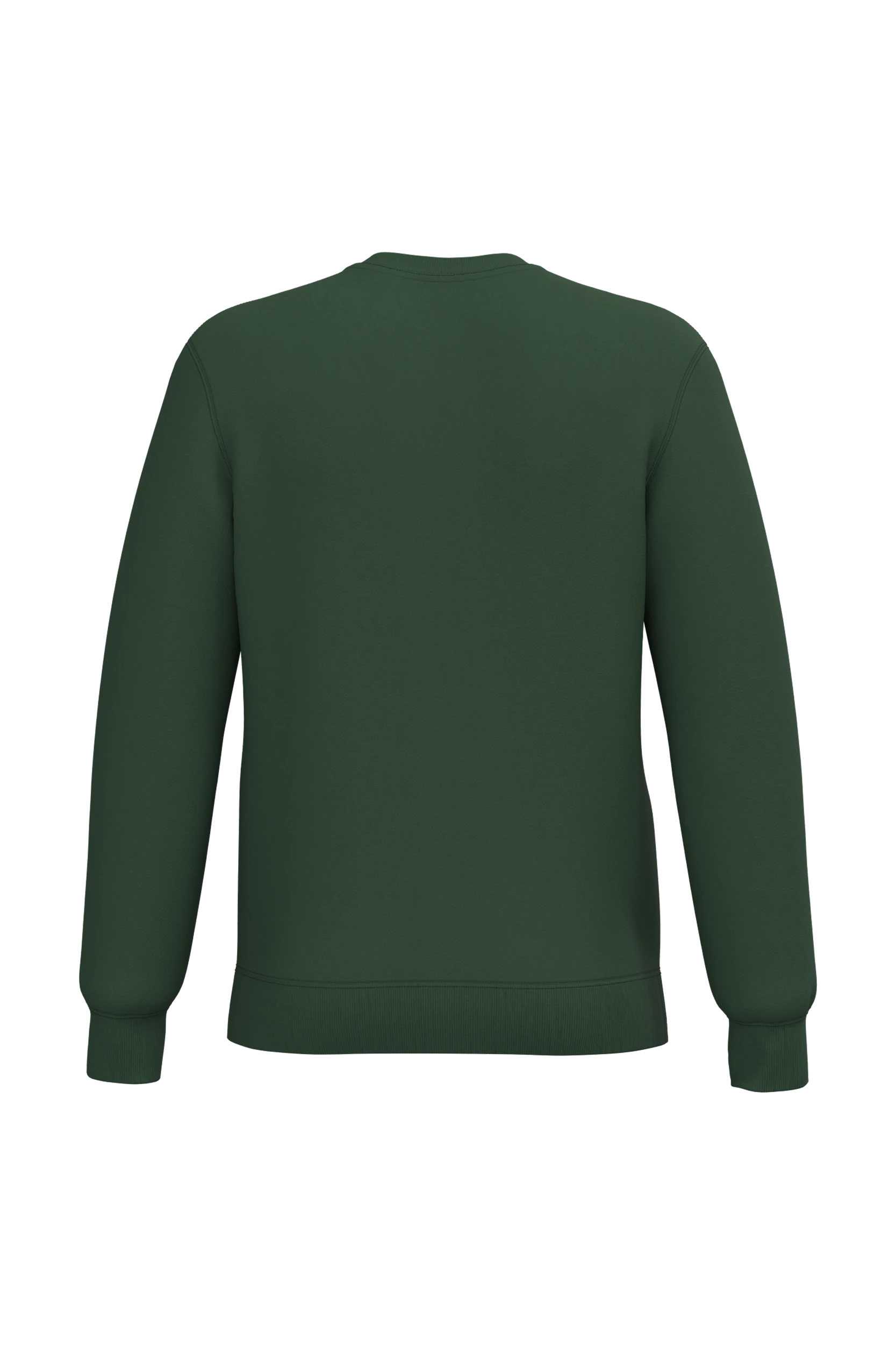 Sweat-shirt recyclé col rond unisexe vert forêt
