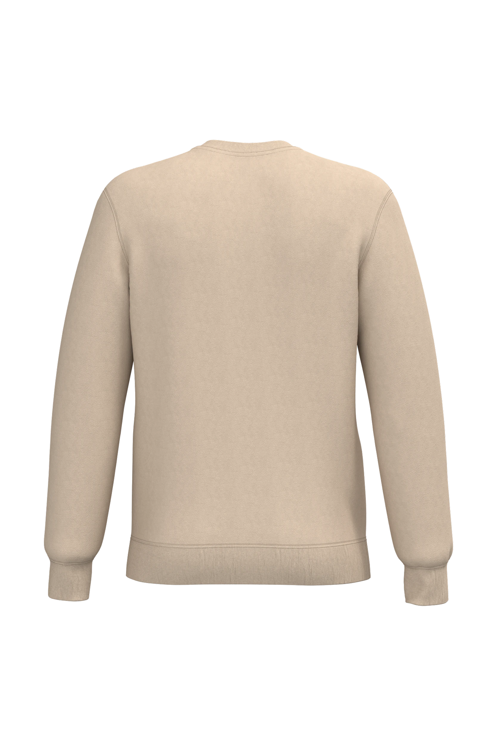 Sweat-shirt recyclé col rond unisexe sable