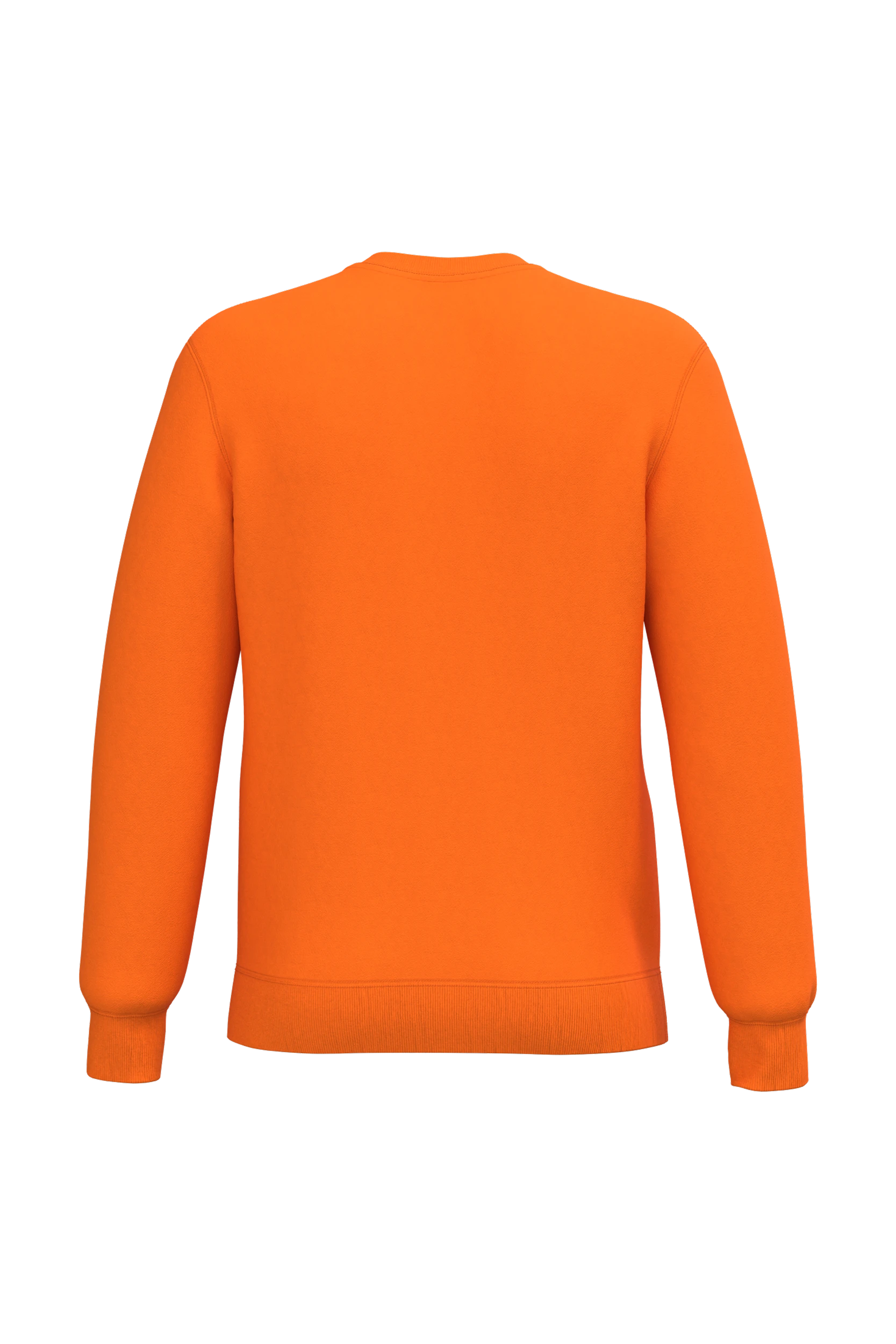 Sweat-shirt recyclé col rond unisexe orange