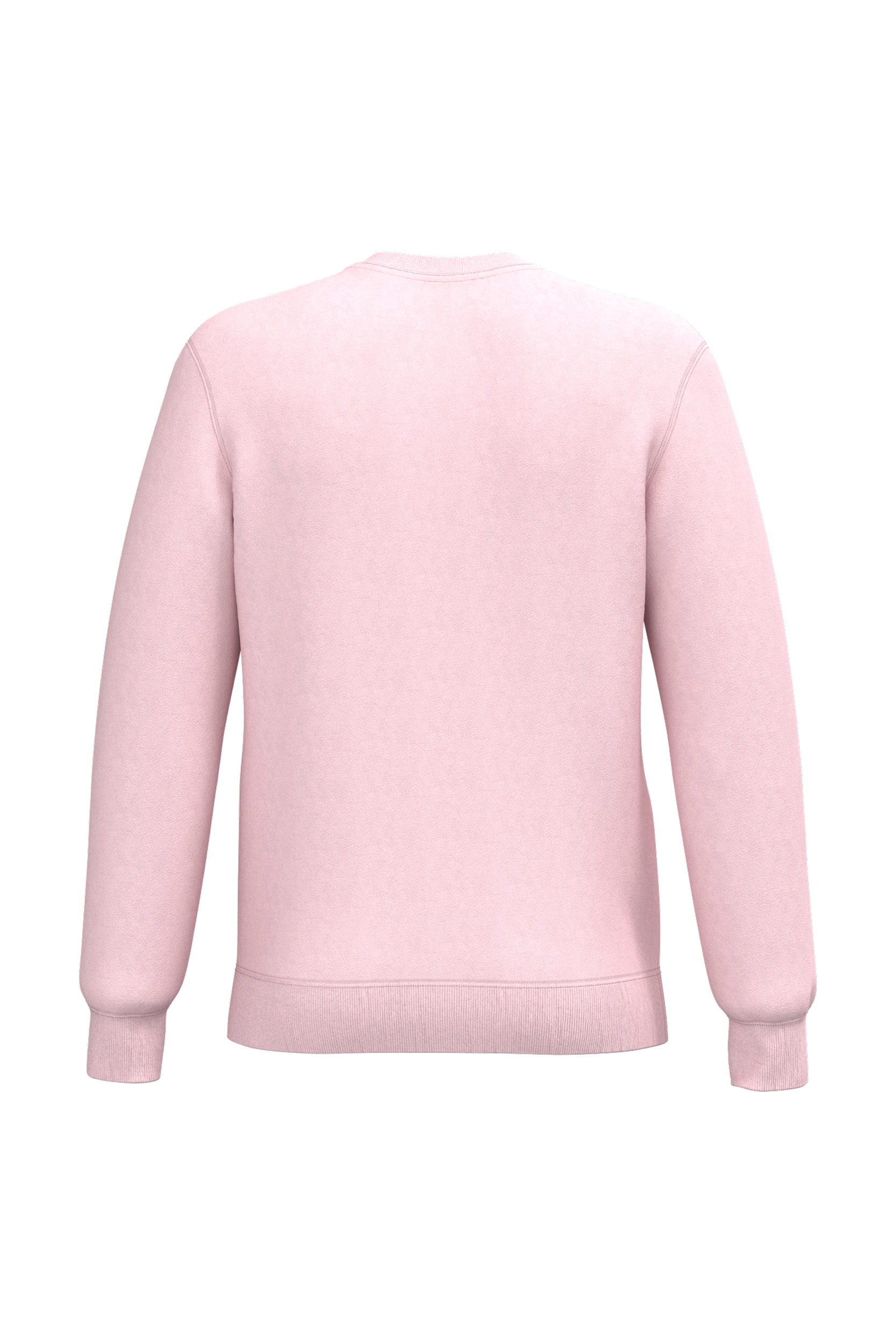 Sweat-shirt recyclé col rond unisexe rose pâle
