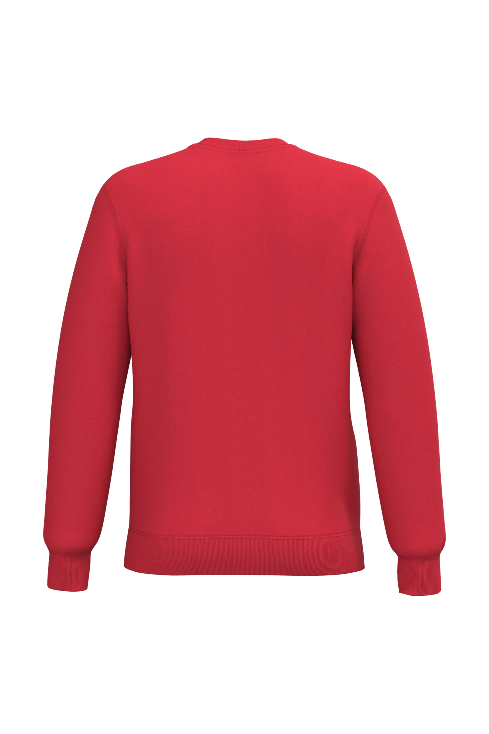 Sweat-shirt recyclé col rond unisexe rouge