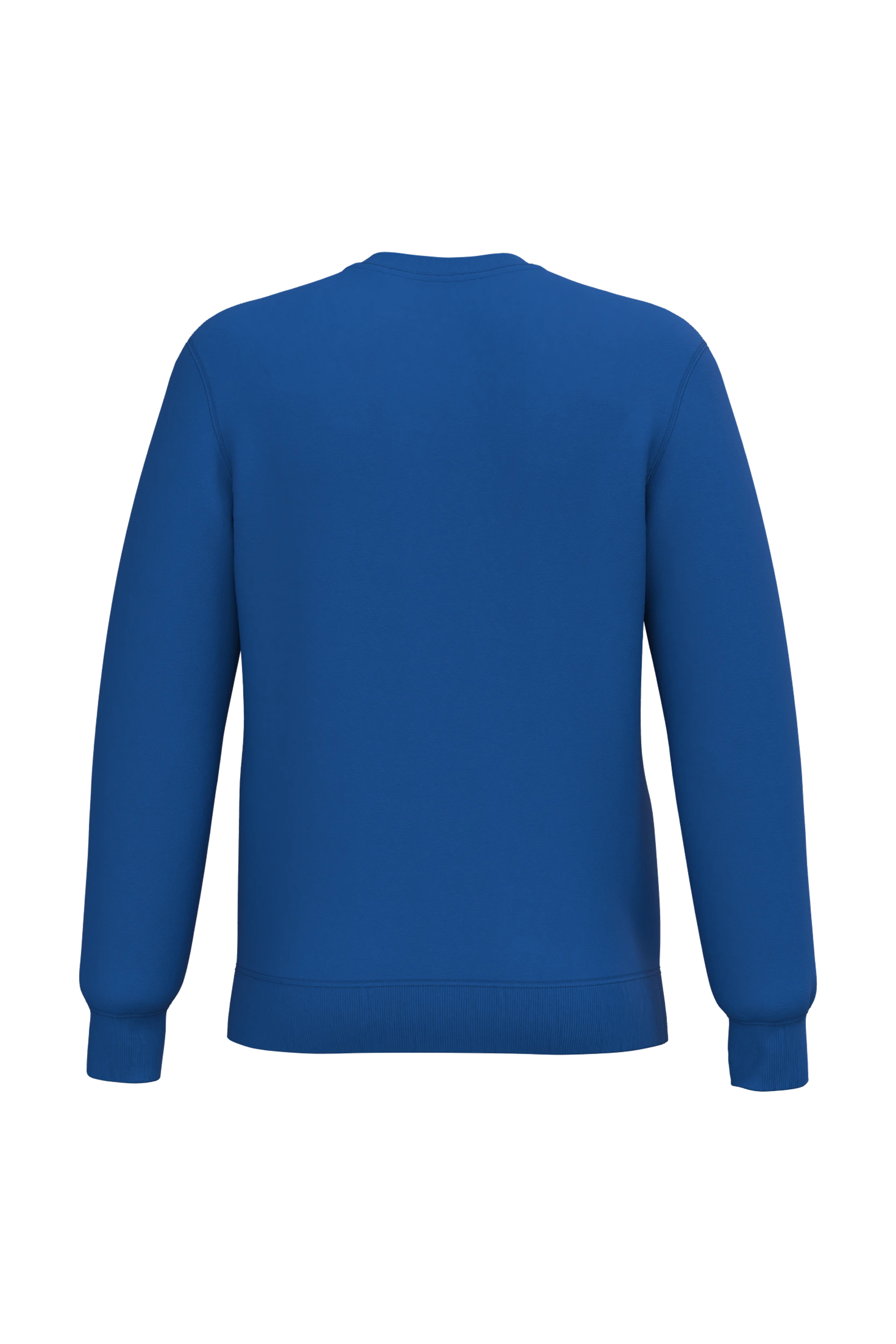 Sweat-shirt recyclé col rond unisexe bleu