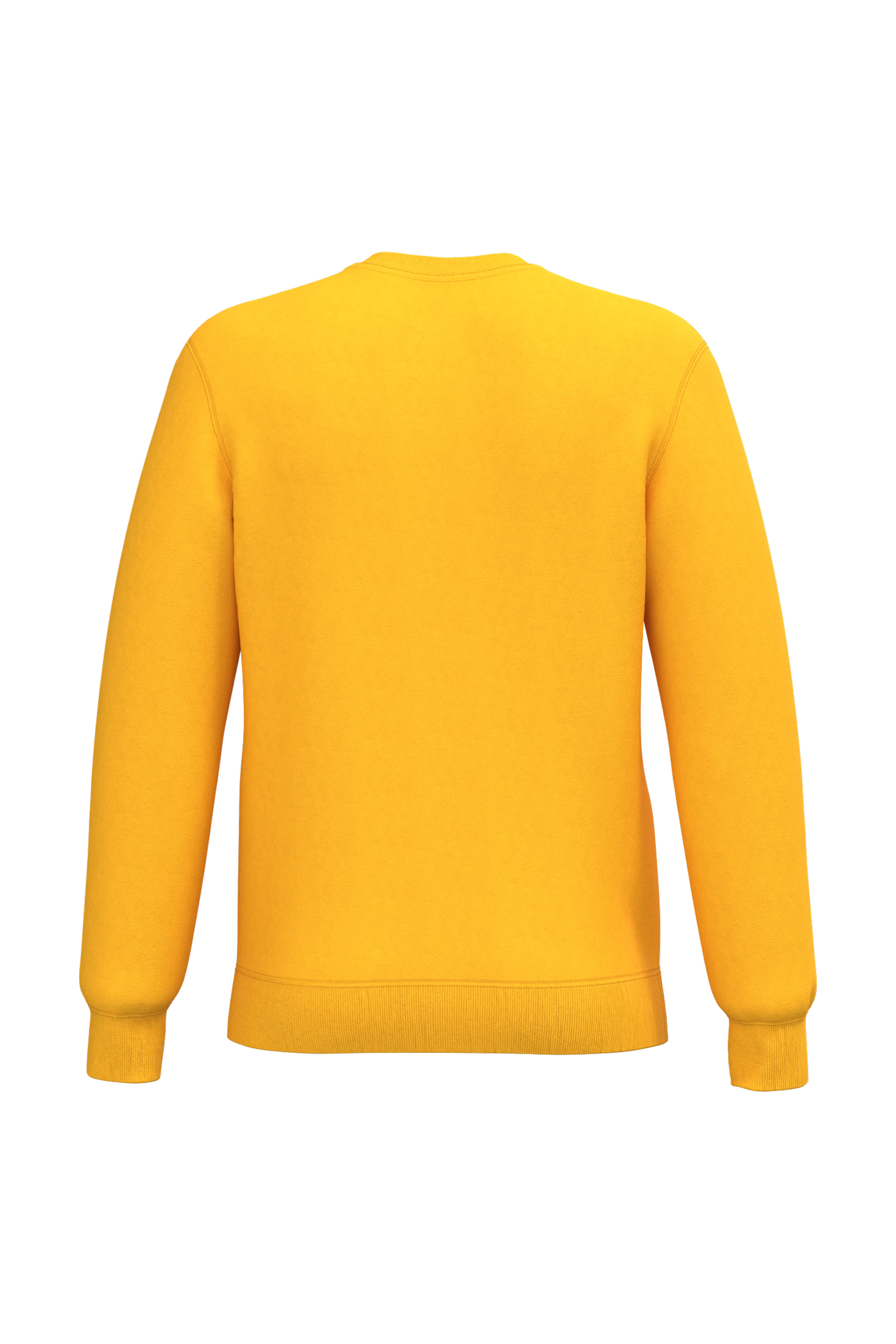 Sweat-shirt recyclé col rond unisexe jaune