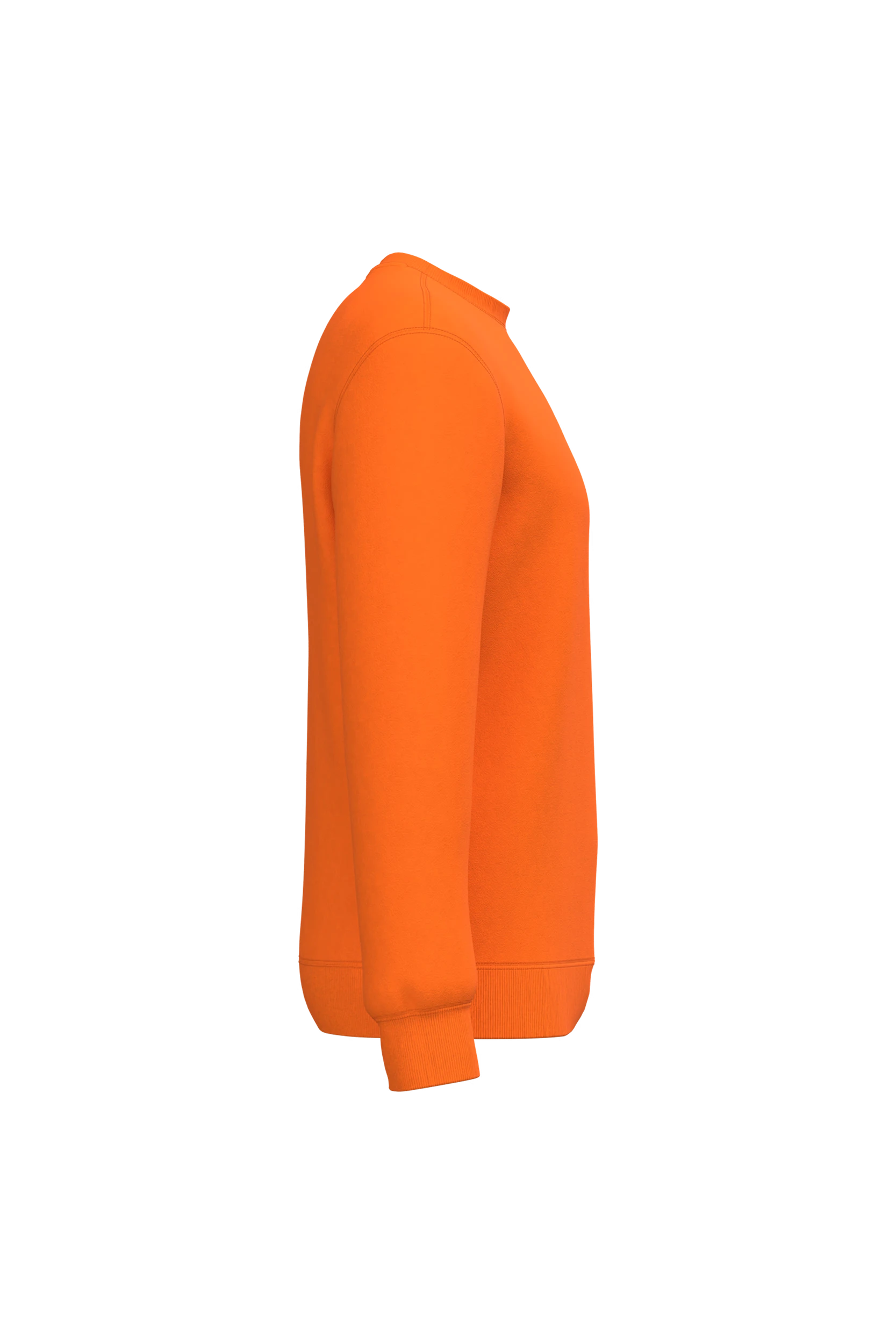 Sweat-shirt recyclé col rond unisexe orange