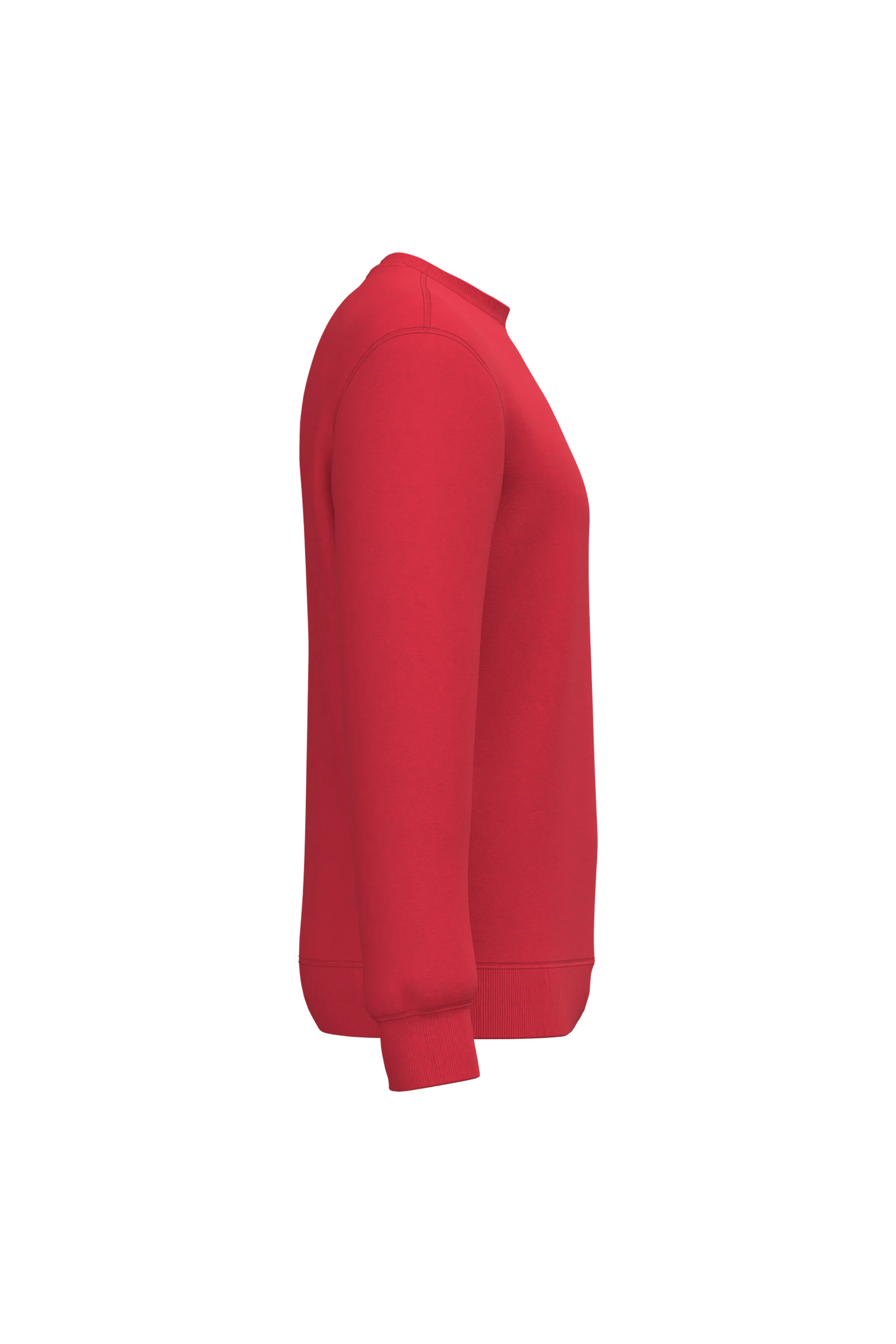 Sweat-shirt recyclé col rond unisexe rouge