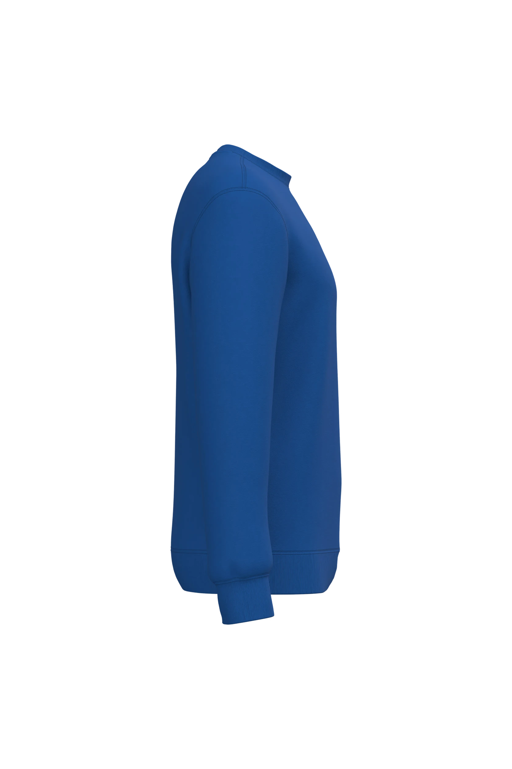 Sweat-shirt recyclé col rond unisexe bleu