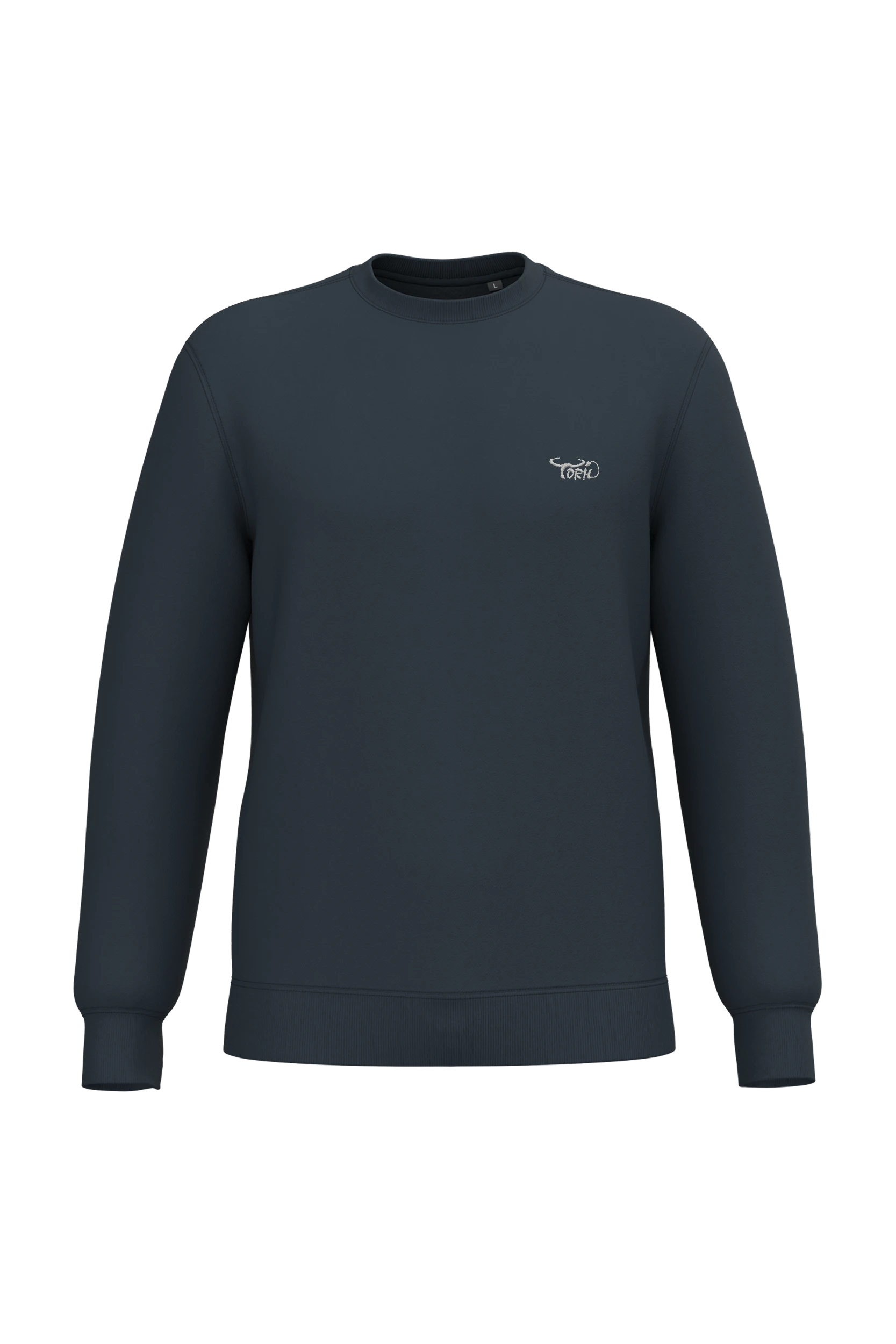 Sweat-shirt recyclé col rond unisexe marine