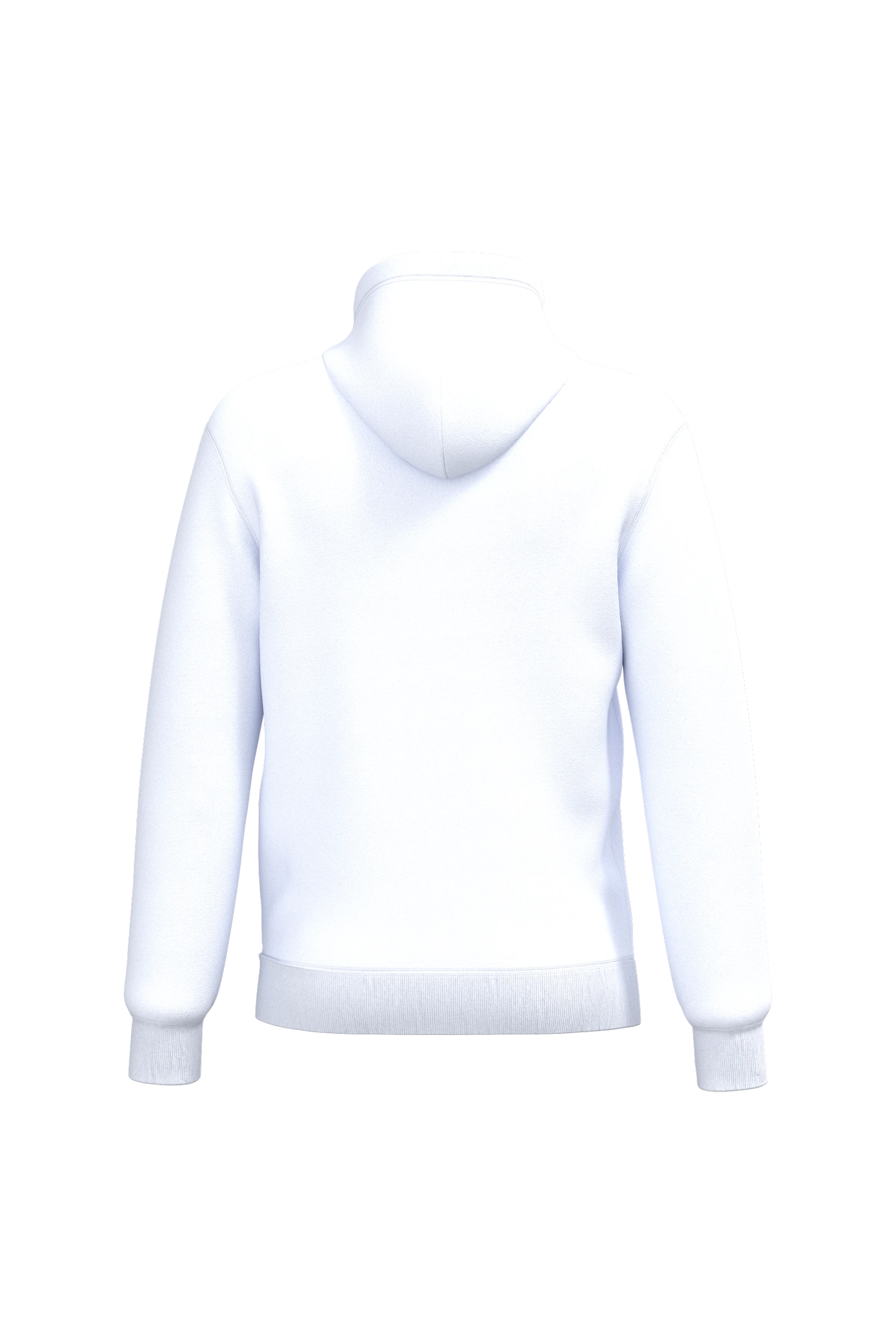 Sweat-shirt recyclé à capuche unisexe blanc