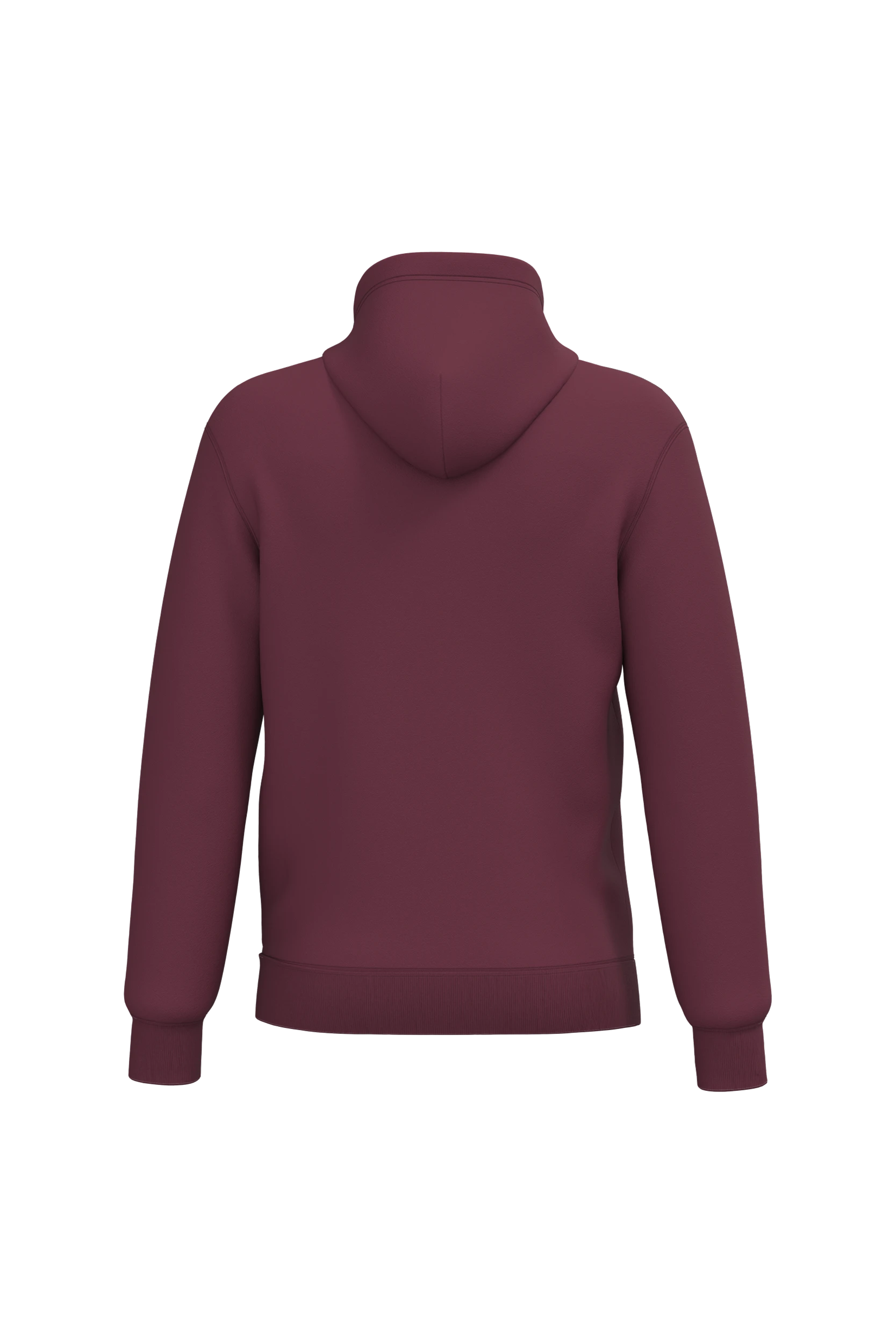 Sweat-shirt recyclé à capuche unisexe bordeaux
