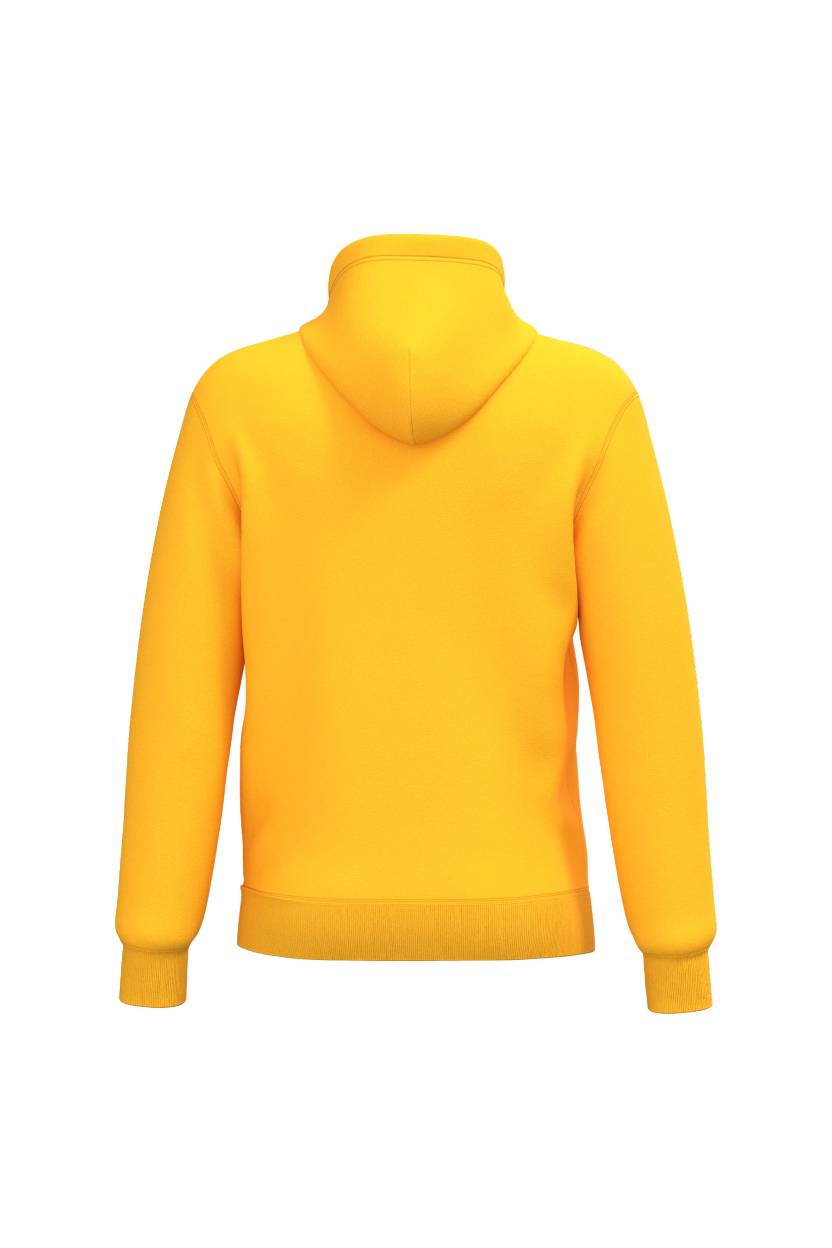 Sweat-shirt recyclé à capuche unisexe jaune