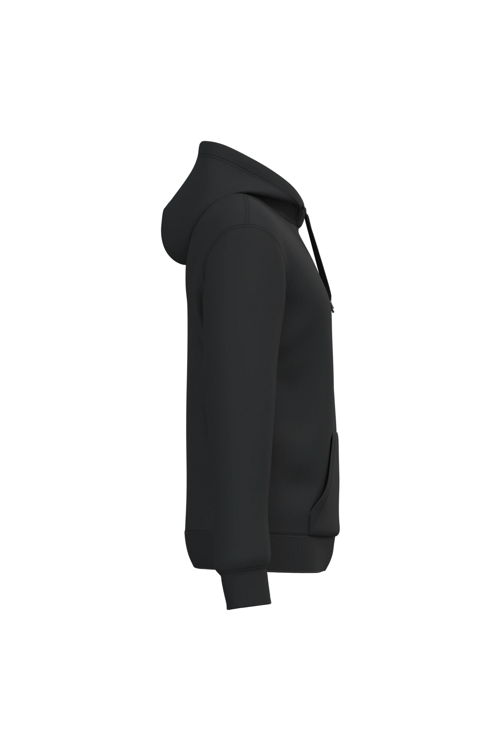 Sweat-shirt recyclé à capuche unisexe noir