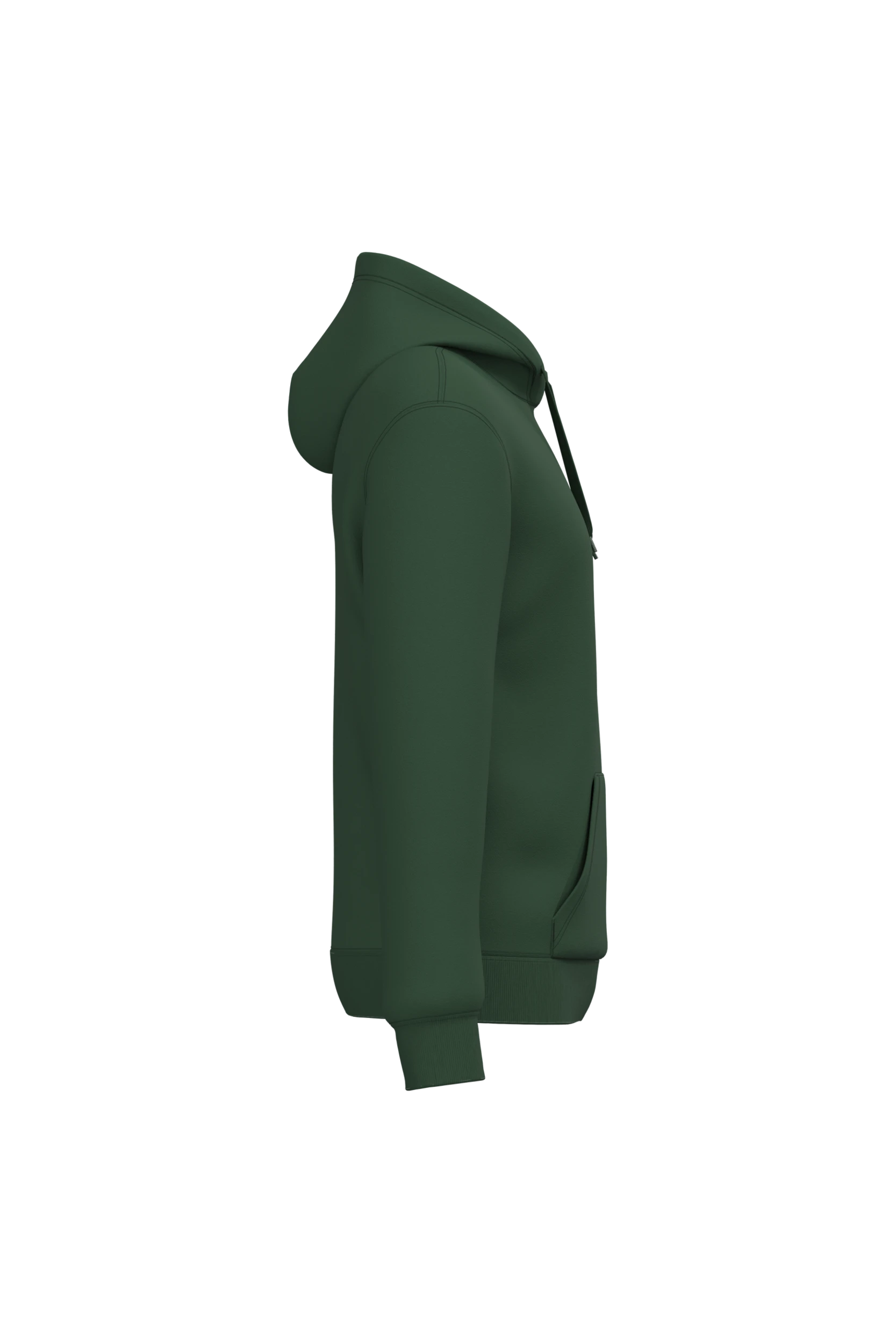 Sweat-shirt recyclé à capuche unisexe vert forêt