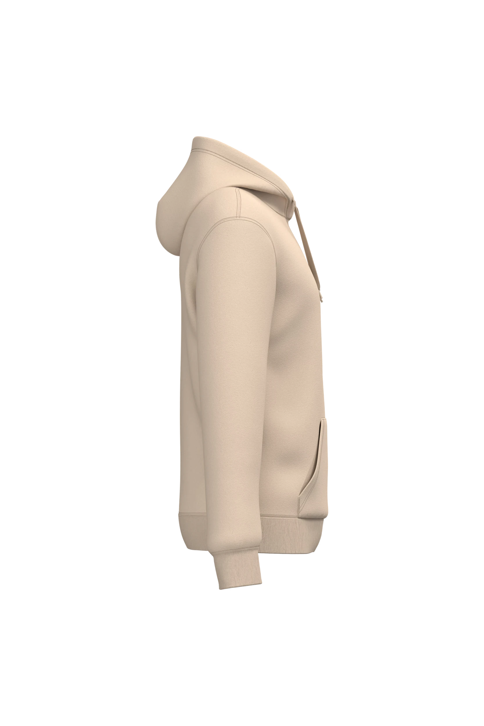 Sweat-shirt recyclé à capuche unisexe sable