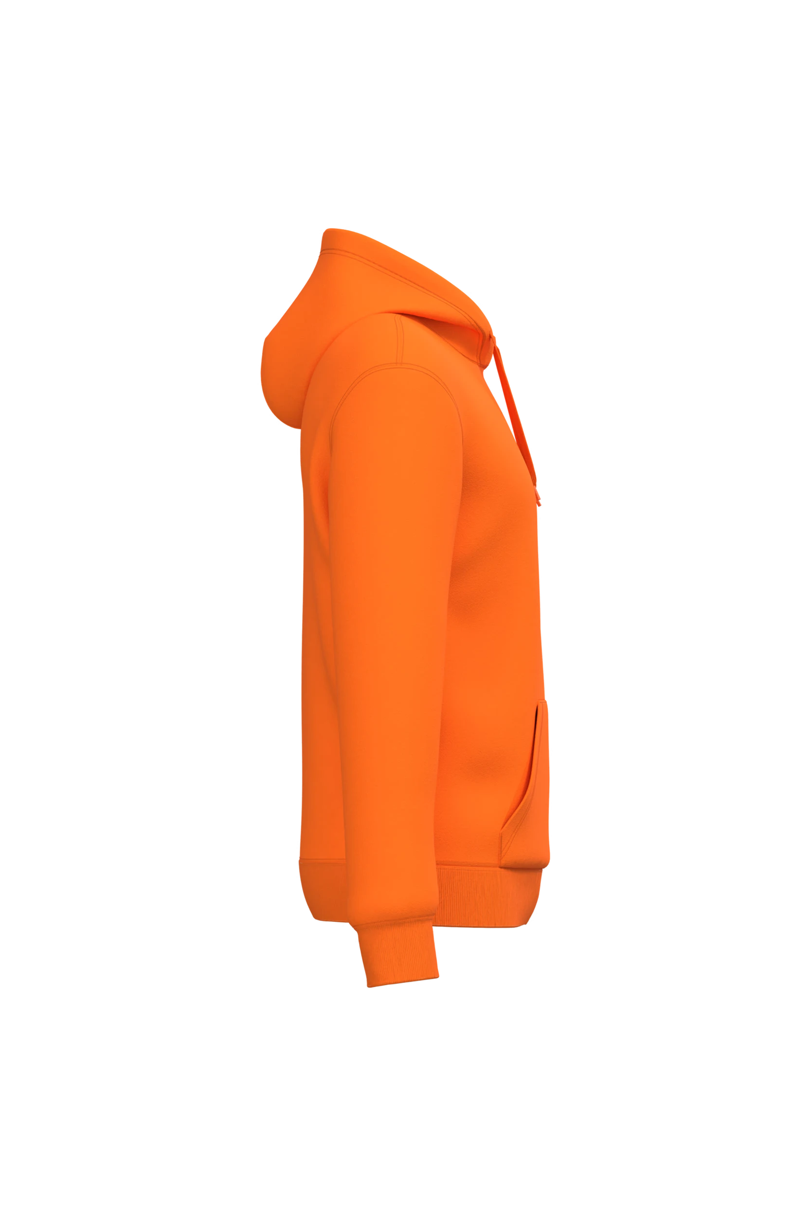 Sweat-shirt recyclé à capuche unisexe orange