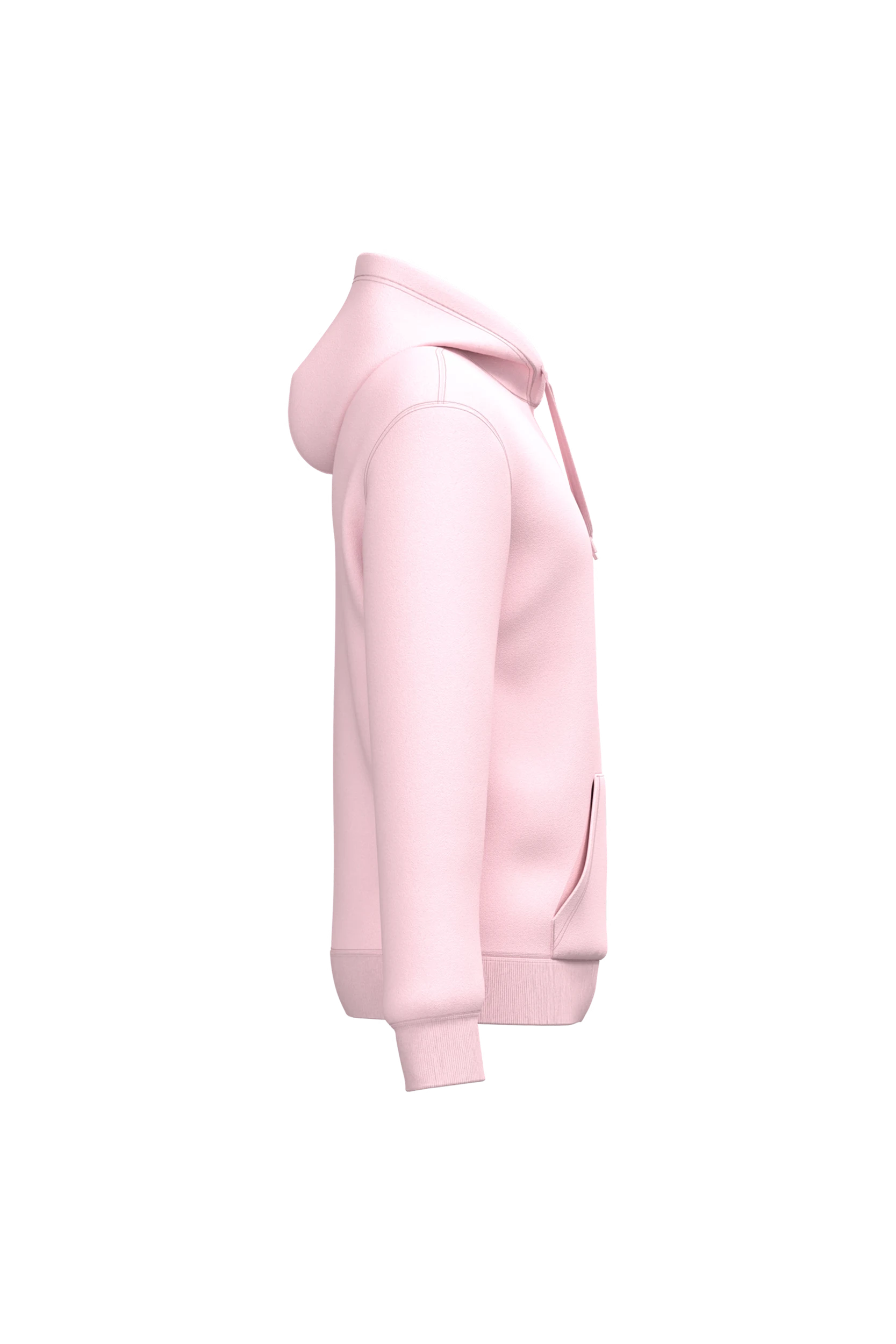 Sweat-shirt recyclé à capuche unisexe rose pâle