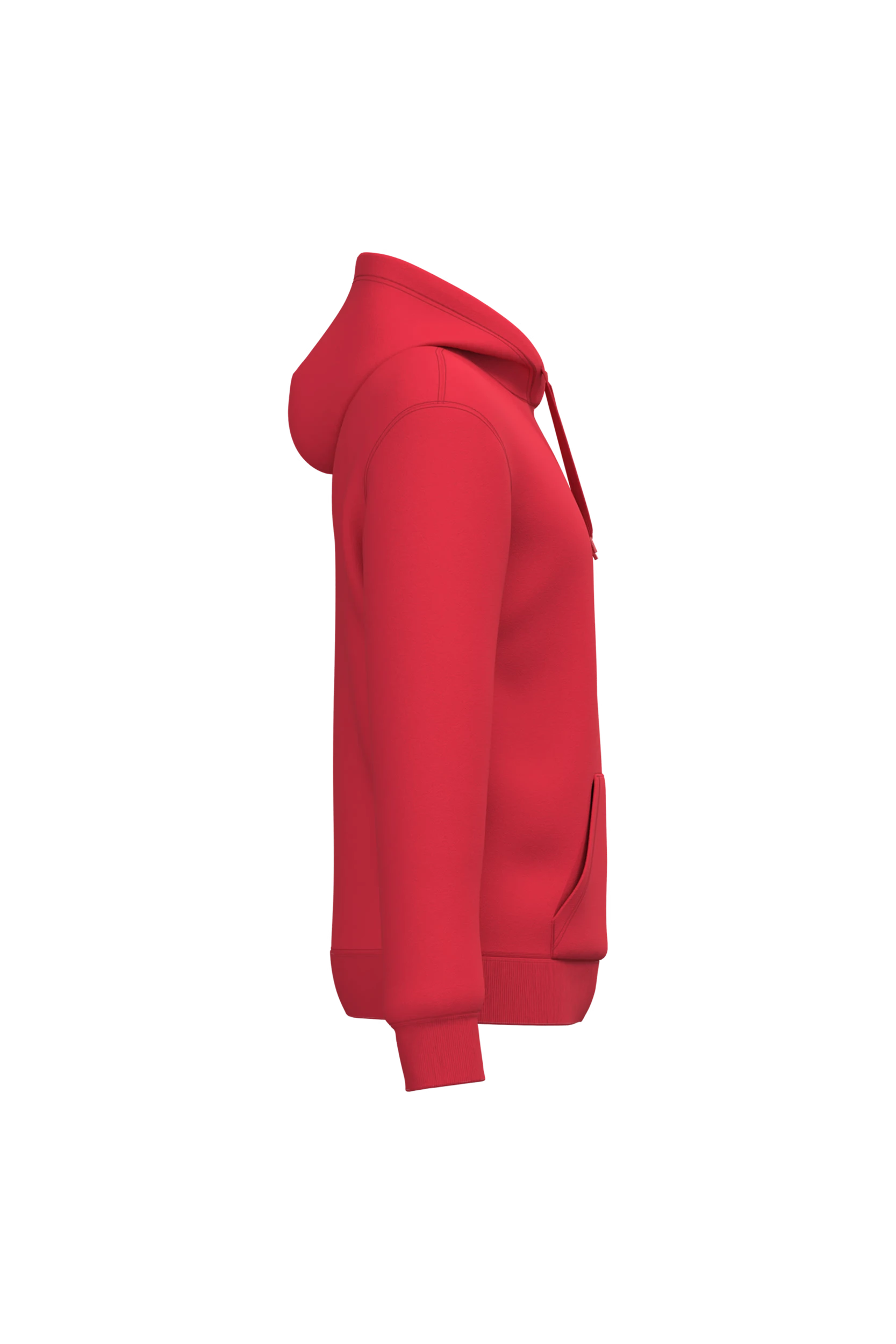 Sweat-shirt recyclé à capuche unisexe rouge