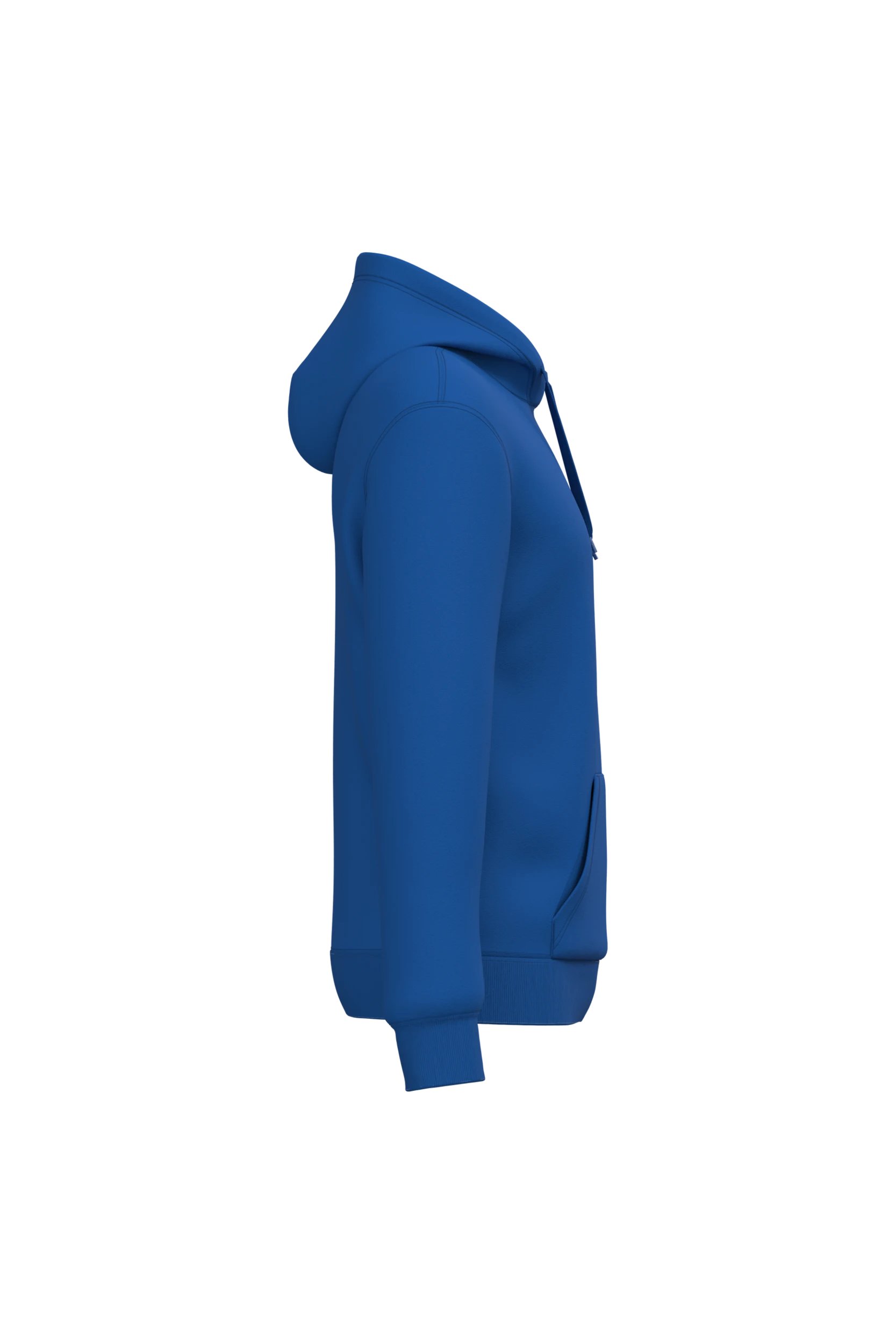Sweat-shirt recyclé à capuche unisexe bleu
