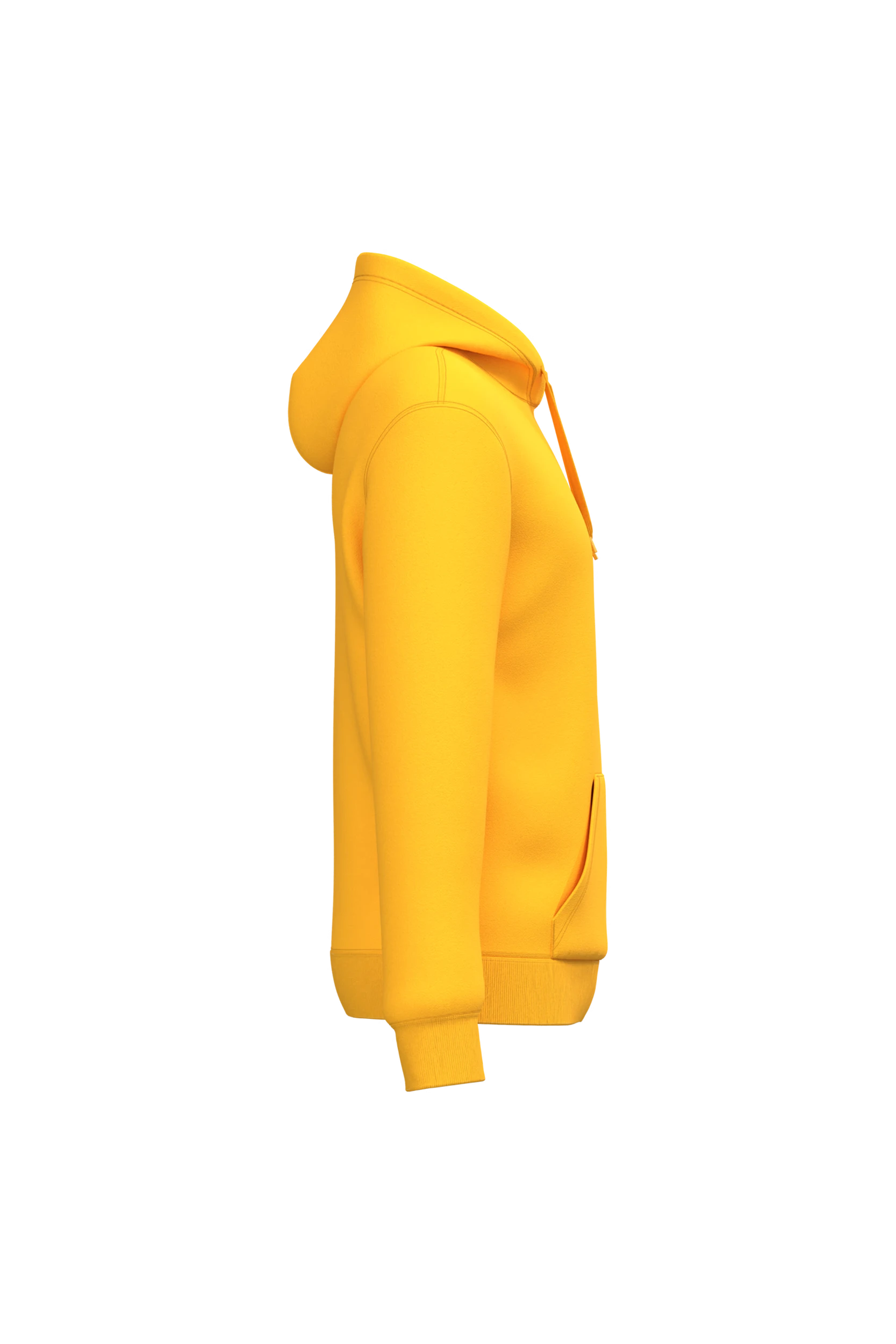 Sweat-shirt recyclé à capuche unisexe jaune