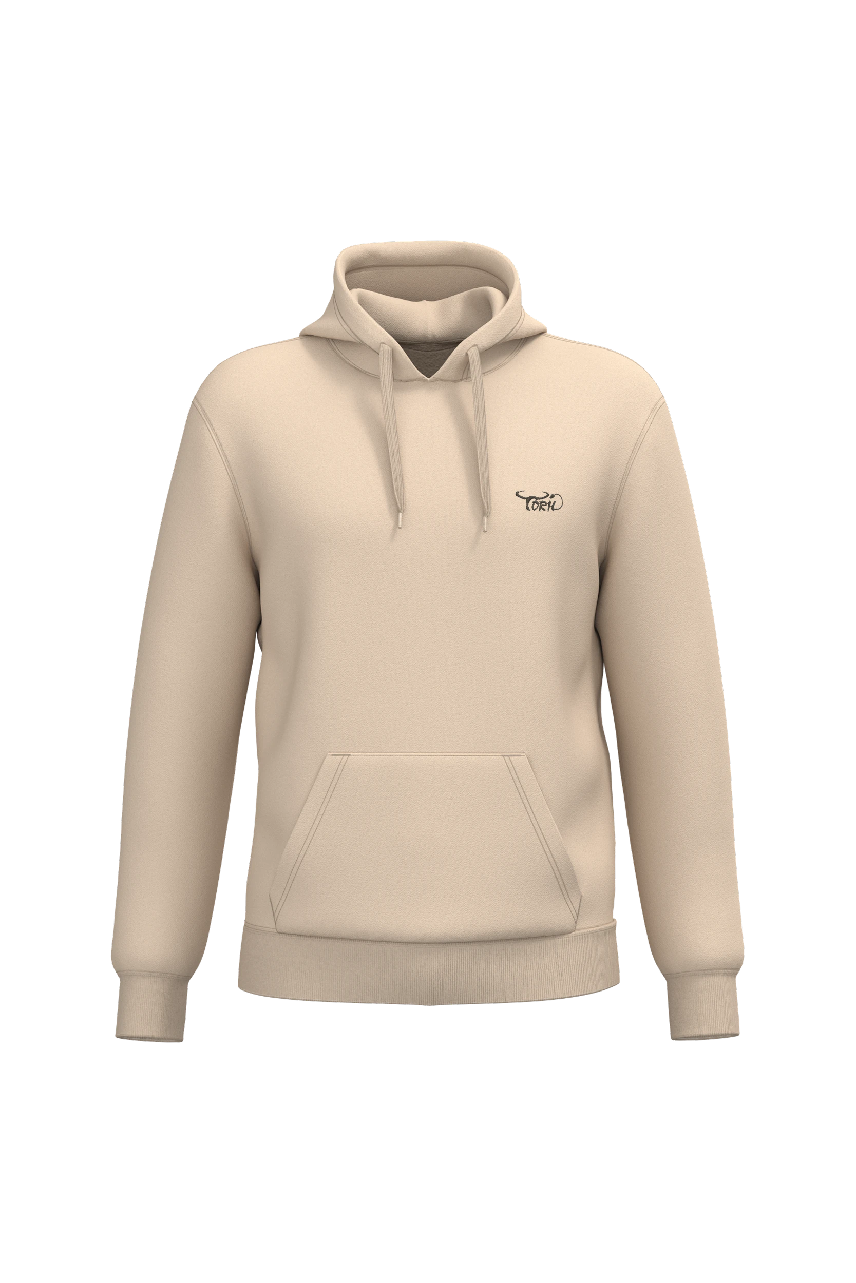 Sweat-shirt recyclé à capuche unisexe sable