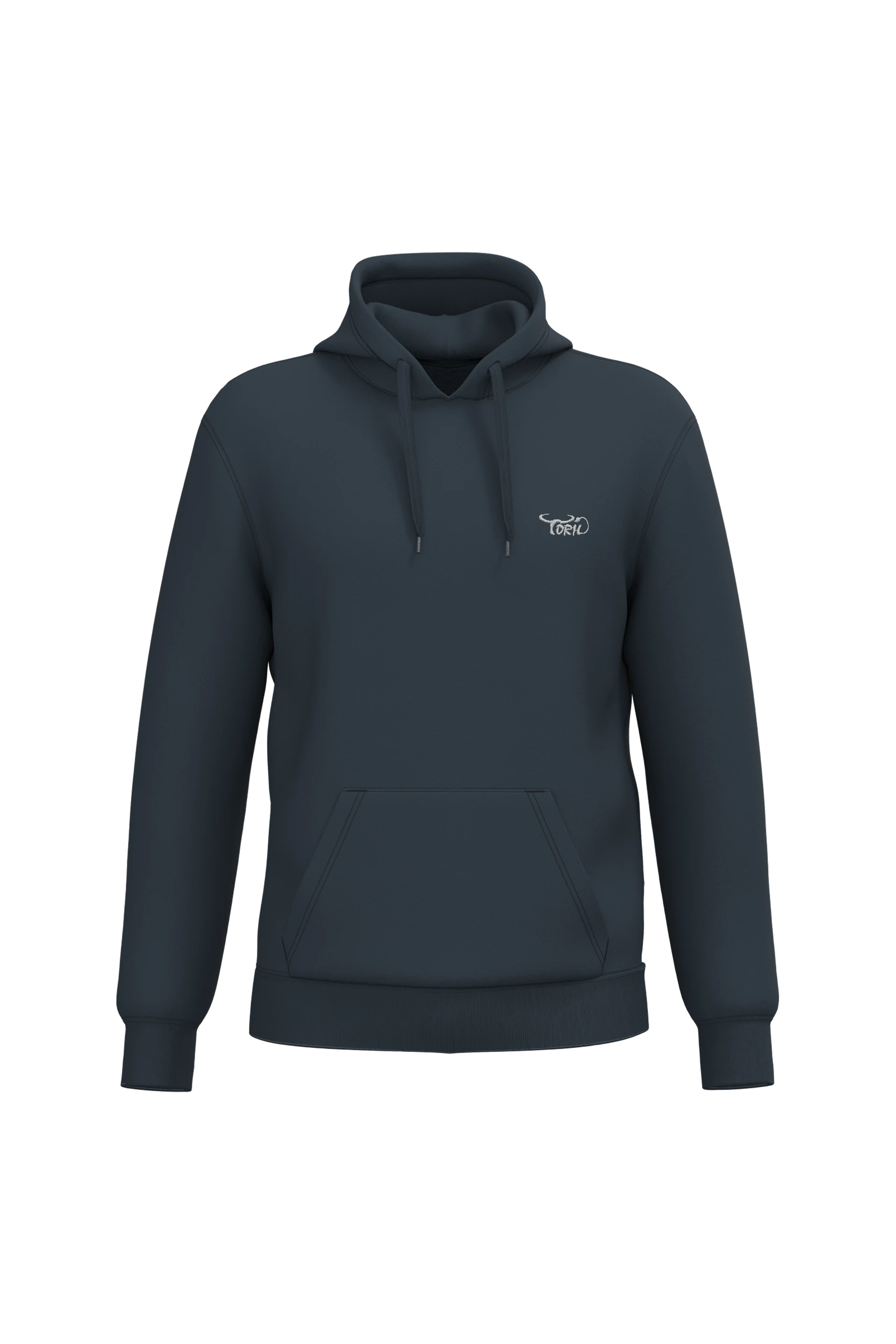 Sweat-shirt recyclé à capuche unisexe marine