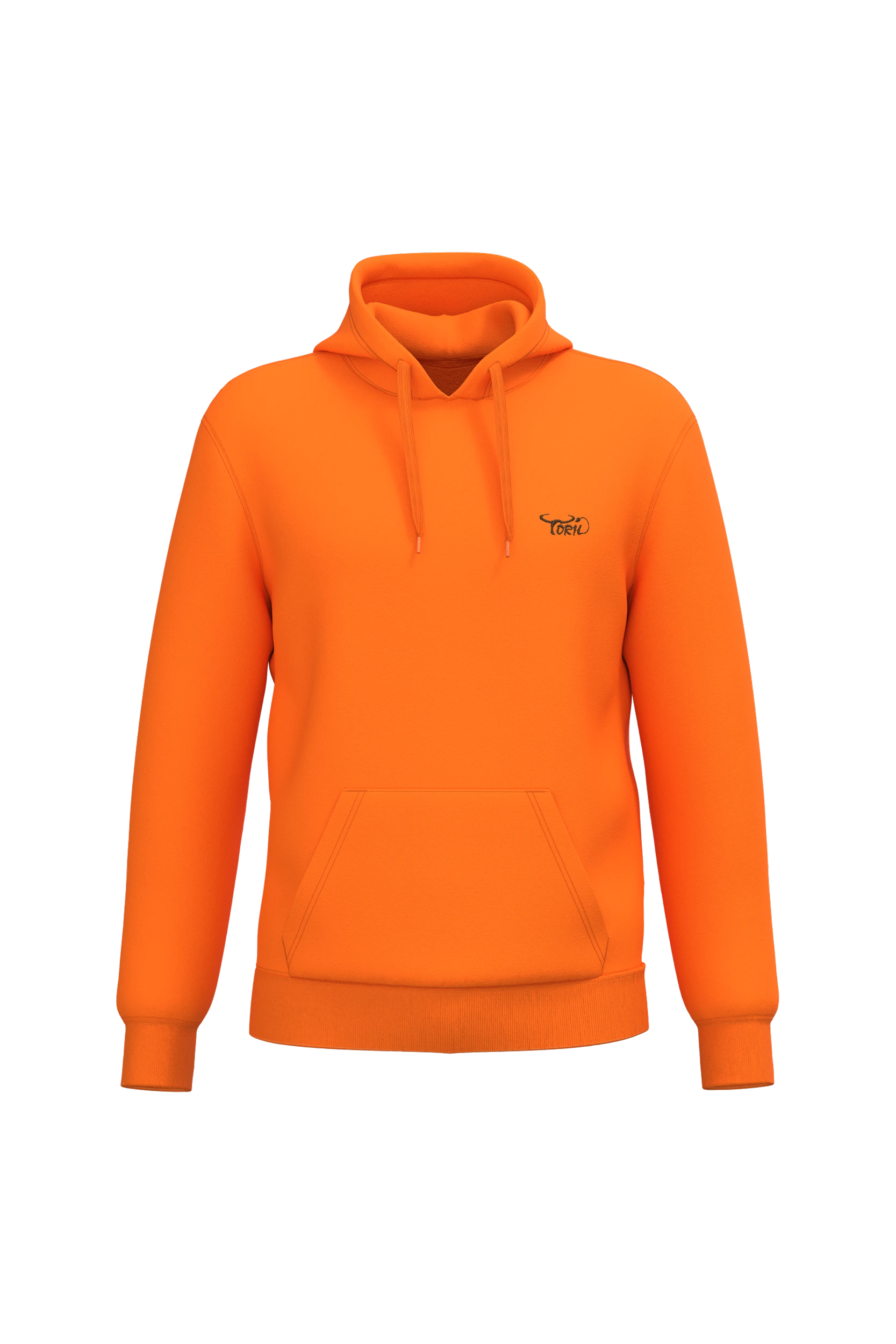 Sweat-shirt recyclé à capuche unisexe orange