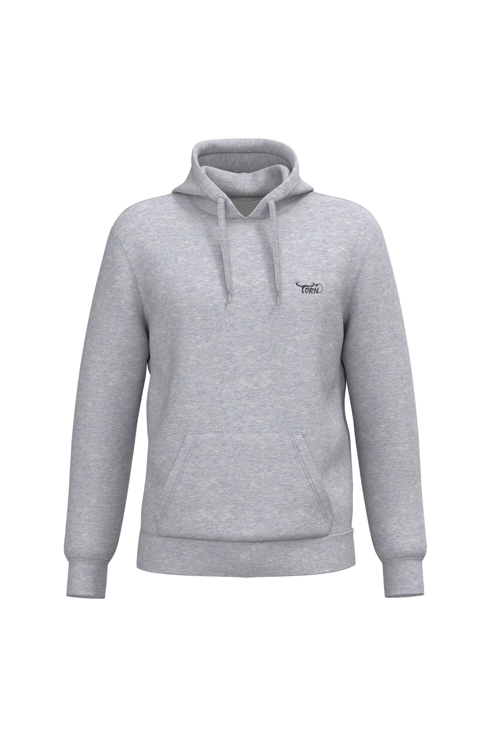 Sweat-shirt recyclé à capuche unisexe gris