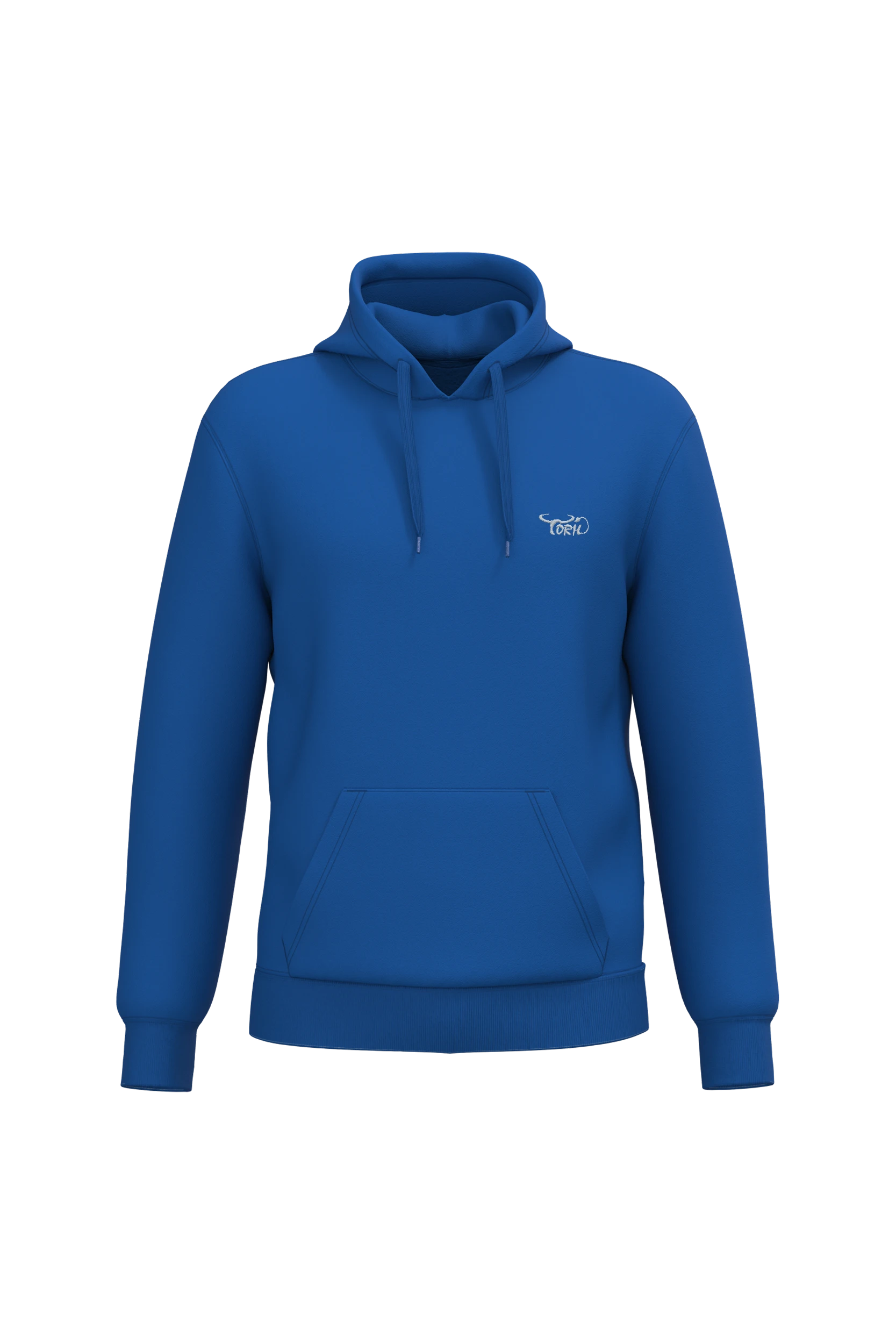 Sweat-shirt recyclé à capuche unisexe bleu