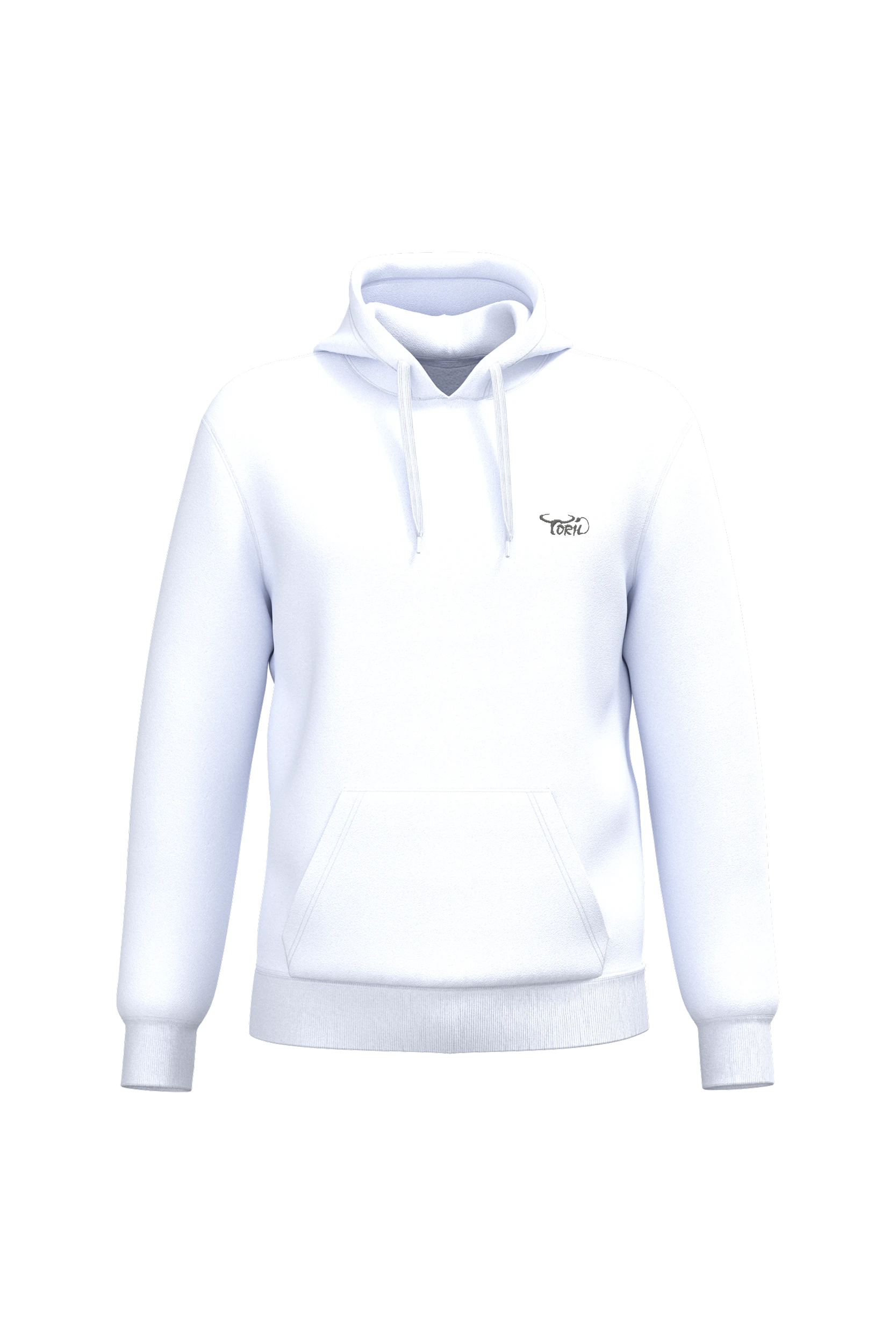 Sweat-shirt recyclé à capuche unisexe blanc